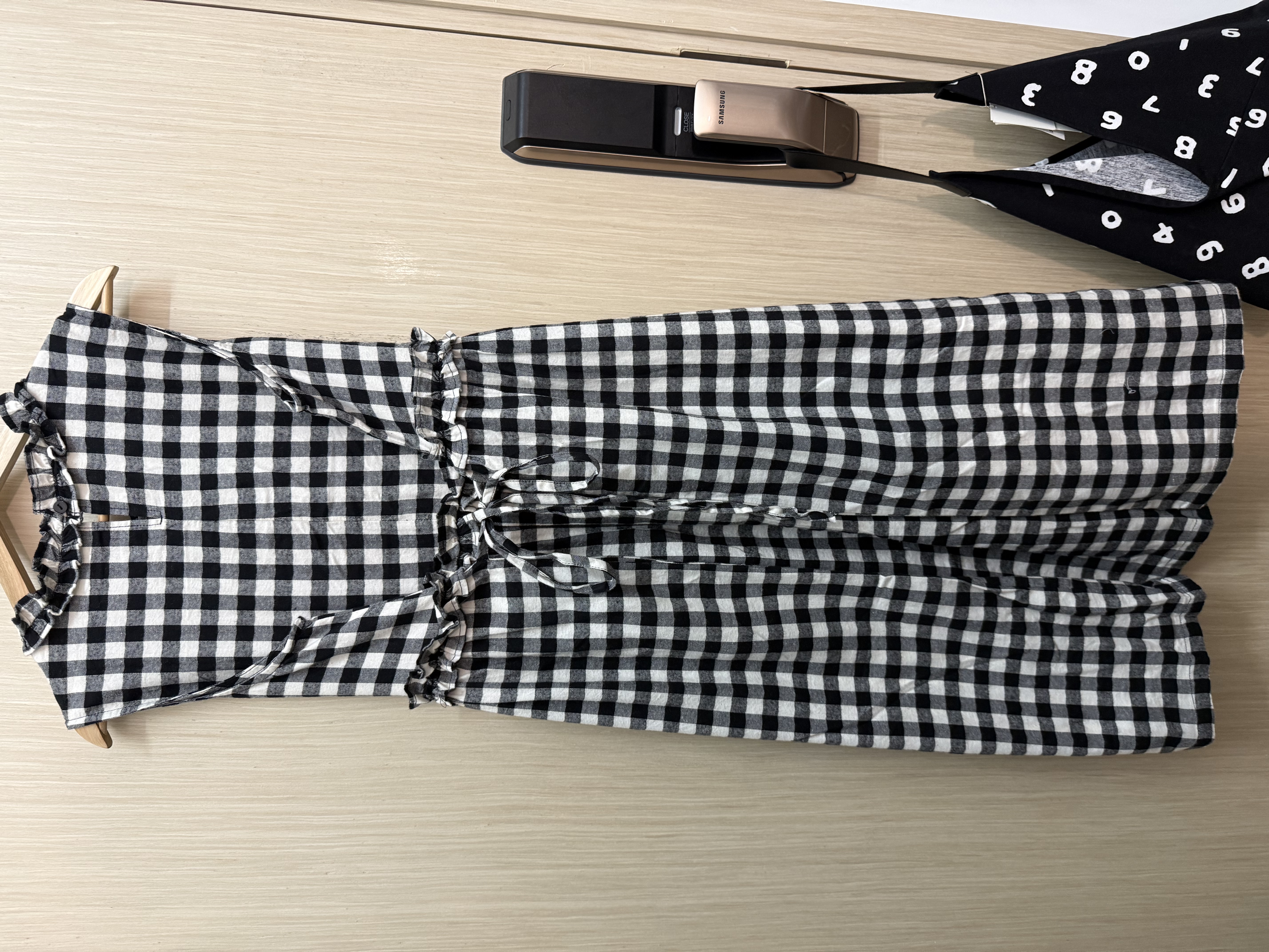 修腰綁帶格仔𝐎𝐏𝐒（黑白格）