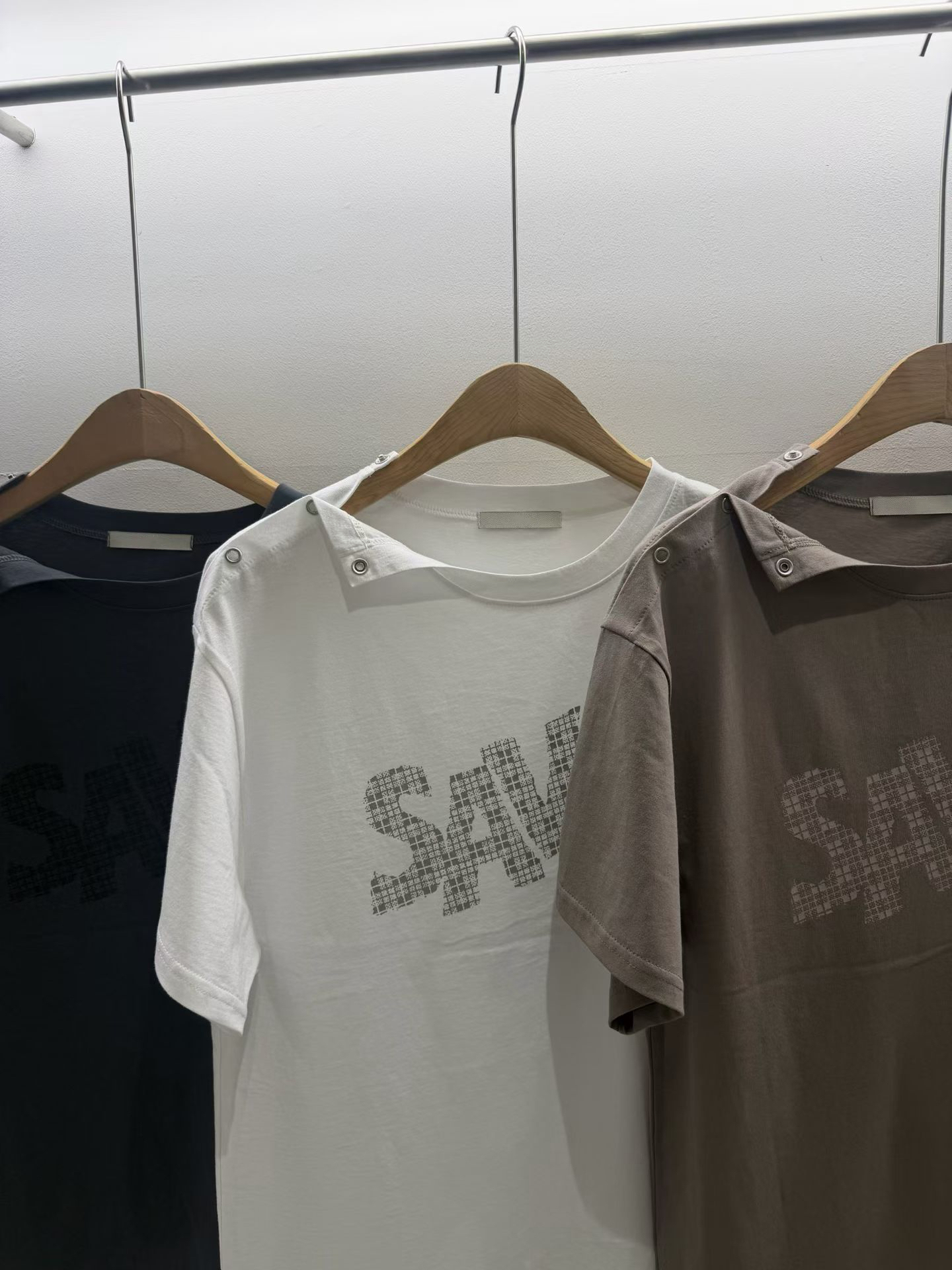Asymmetric Snap Graphic Top