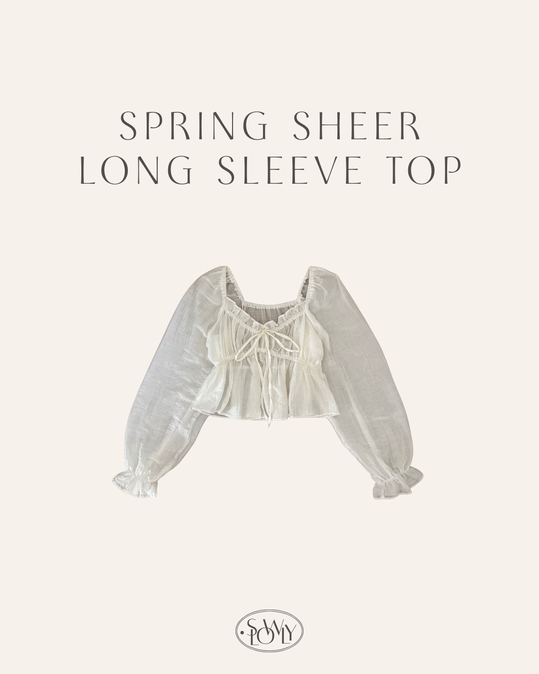 春日透透傘型長袖上衣(兩色入)