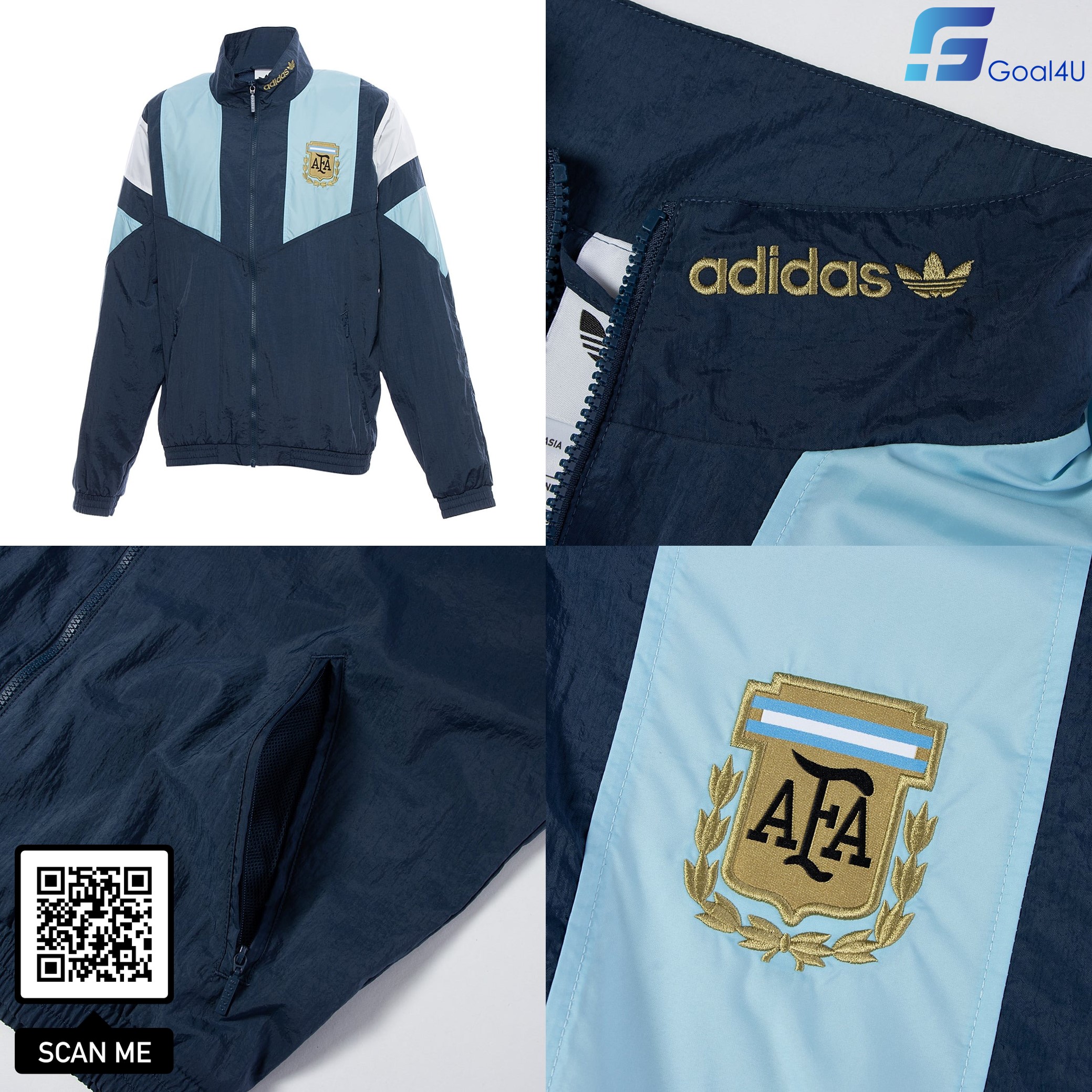 Adidas Argentina 阿根廷經典 EQT 足球文化運動外套 KG2287