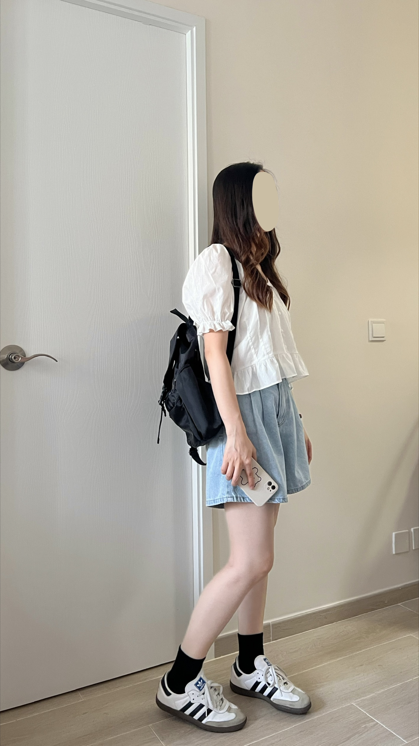 公主膊花邊短袖blouse