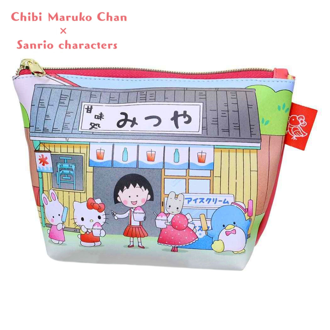 現貨｜櫻桃小丸子 Chibi Maruko Chan x Sanrio Characters 日版 化妝袋 (SR1779)