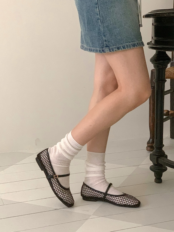 Netted Ballet Maryjane (3 colors)