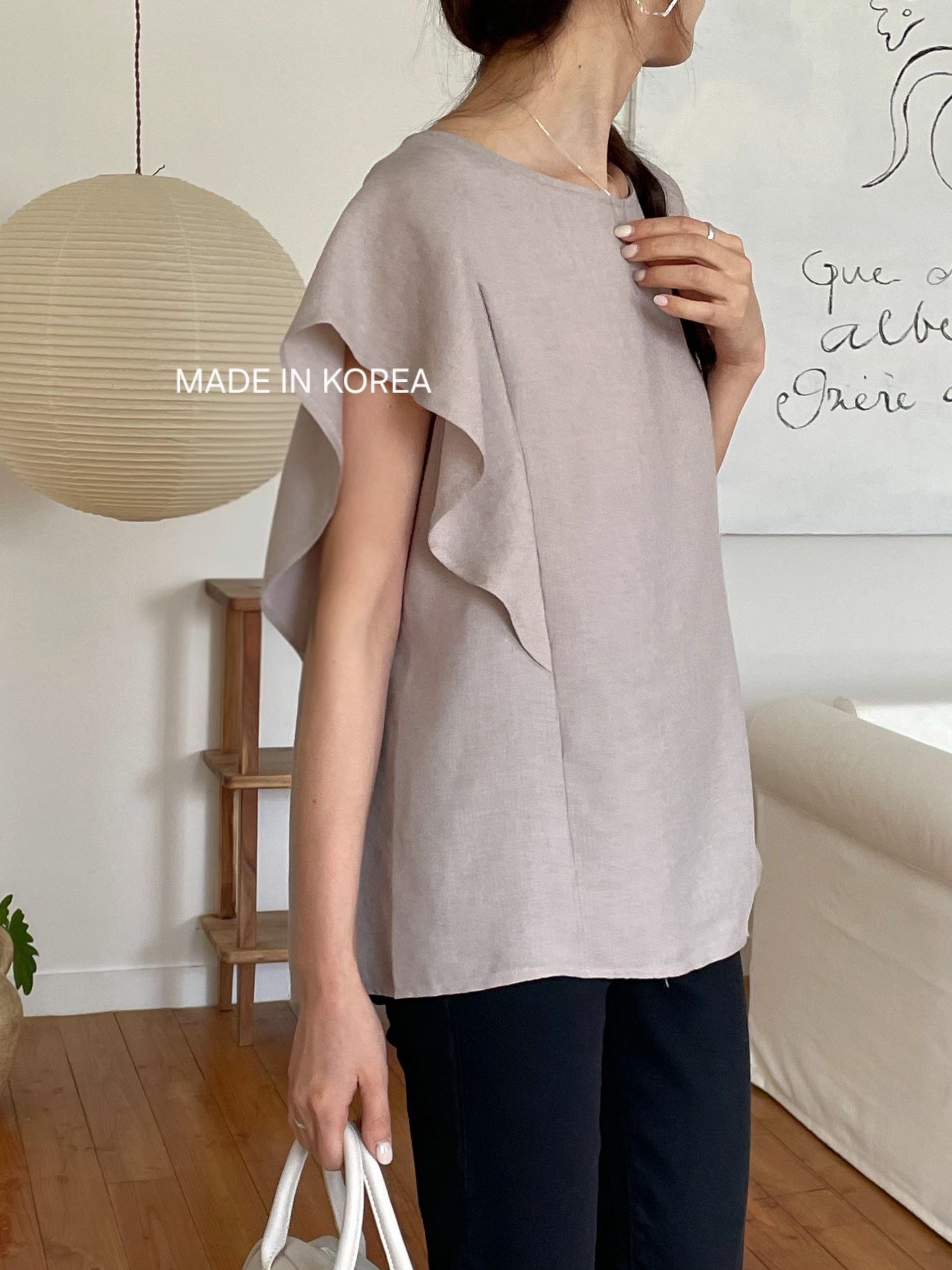 G6277 韓國🇰🇷ruffle後蝴蝶top