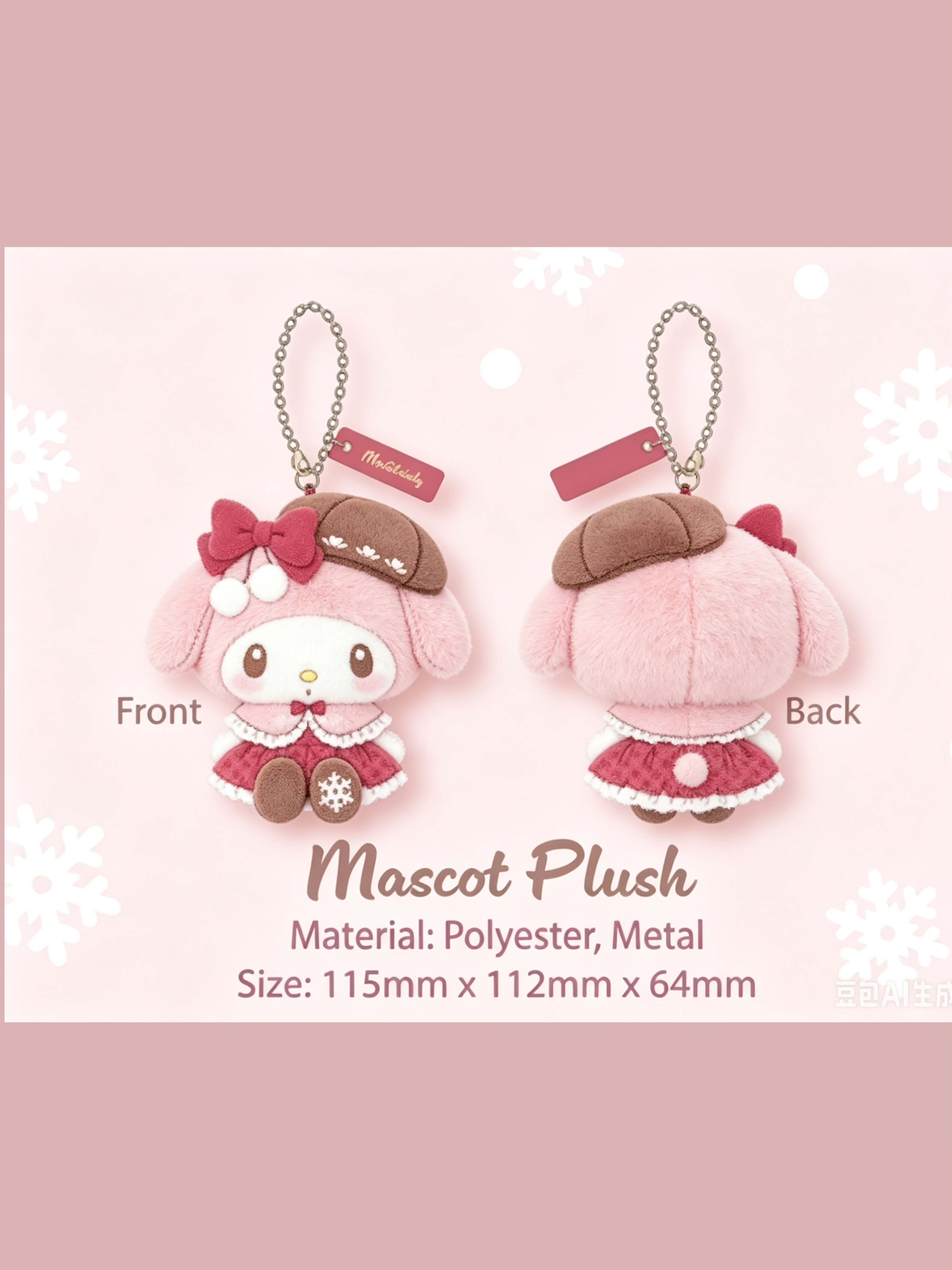 ［現貨］SANRIO GLOBAL 版 my melody貝雷帽掛飾