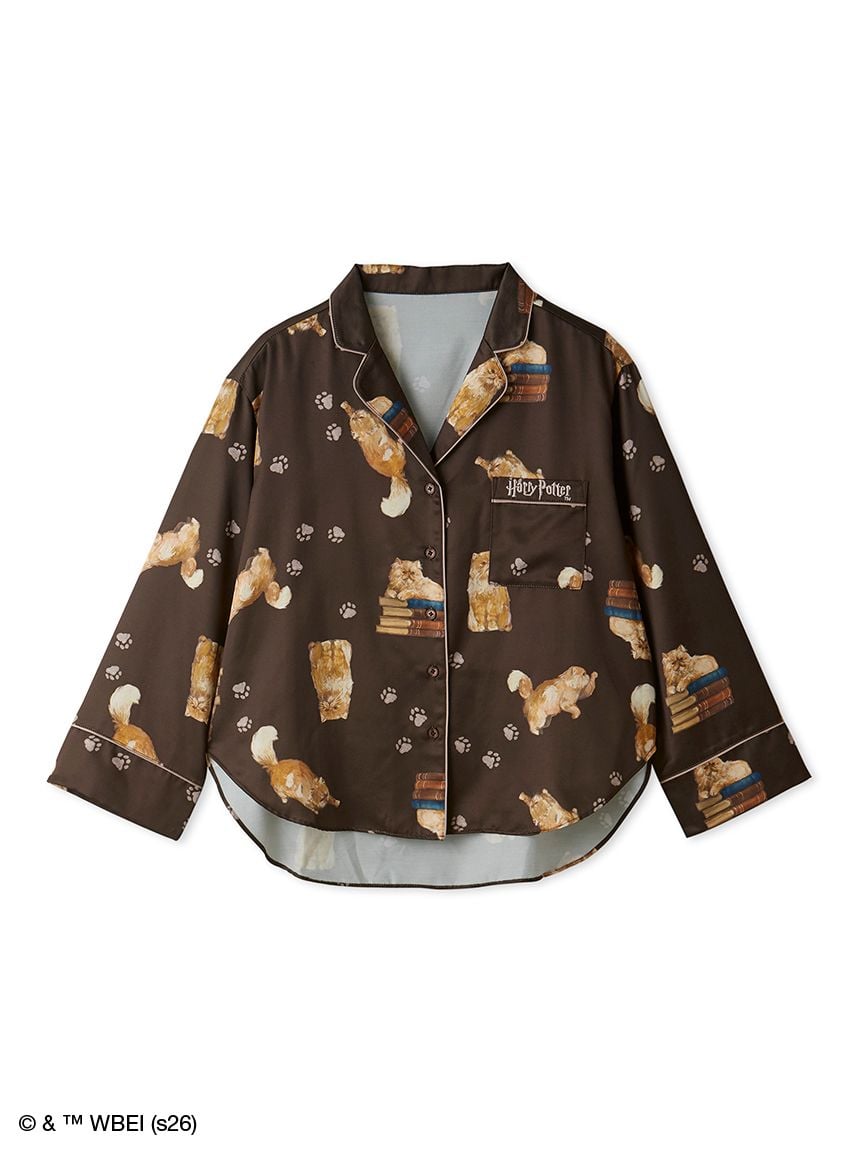 保暖緞面開領睡衣上衣 Pajamas Shirt｜SNIDEL HOME X 哈利波特 聯名 第5彈 (Harry Potter)【預購】 (26201-P）