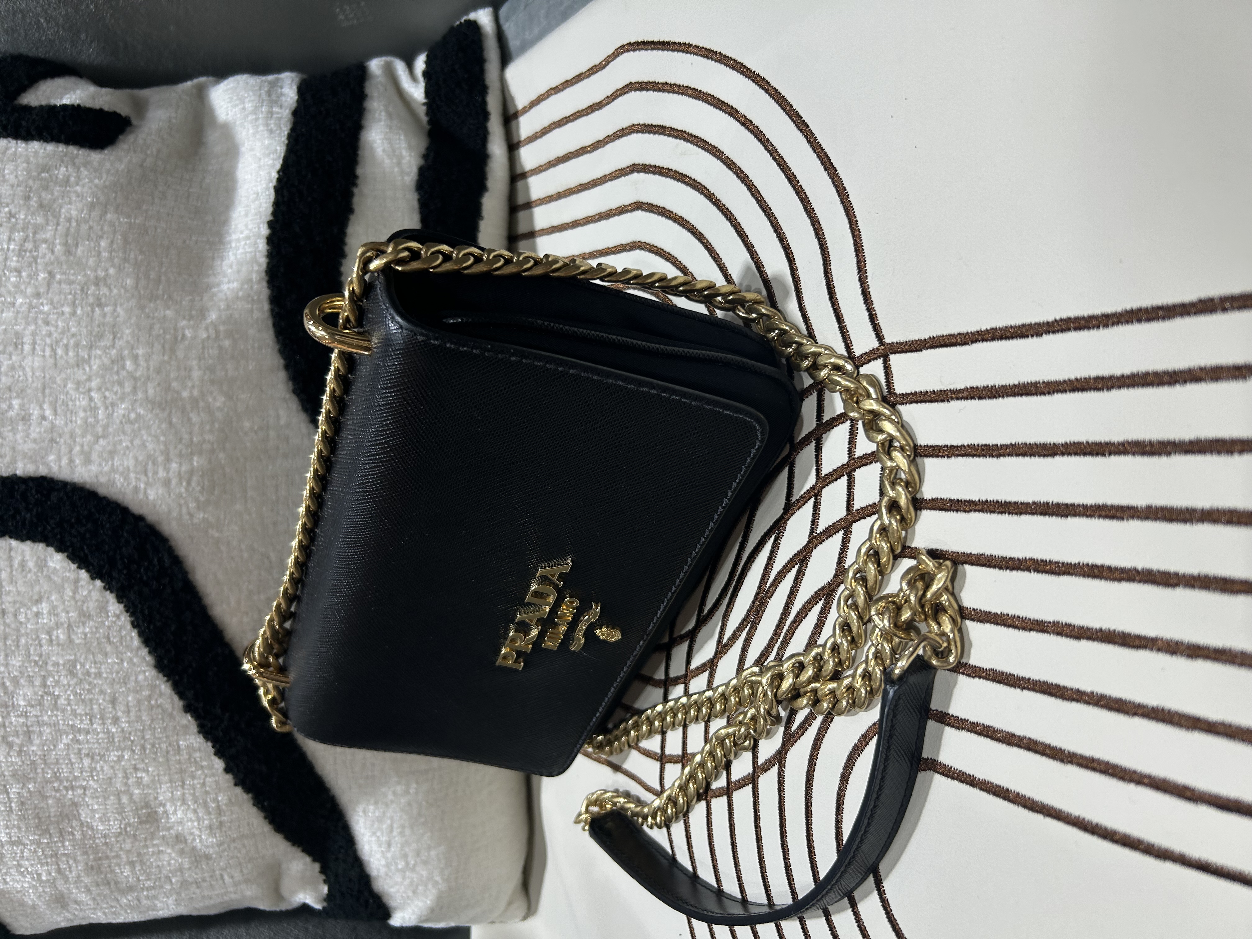 PRADA Pattina Tessuto 1BD144 crossbody bag  100%Authentic,98%new ✅dust bag  