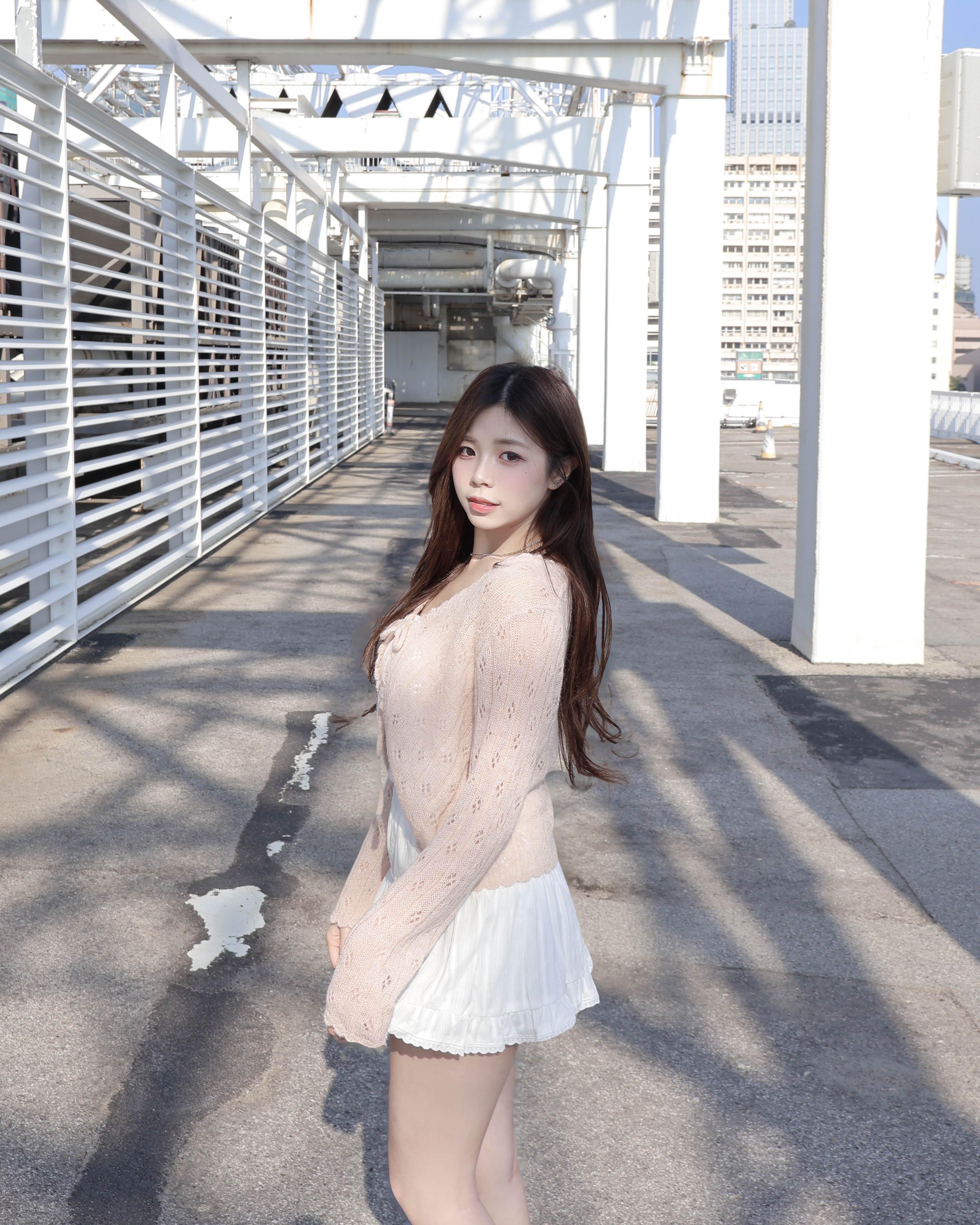 【 春夏感の蛋糕裙🌼♡混暗直紋理雙層裙褲☀️】 Summer Vibe Cake Skirt(兩色入)