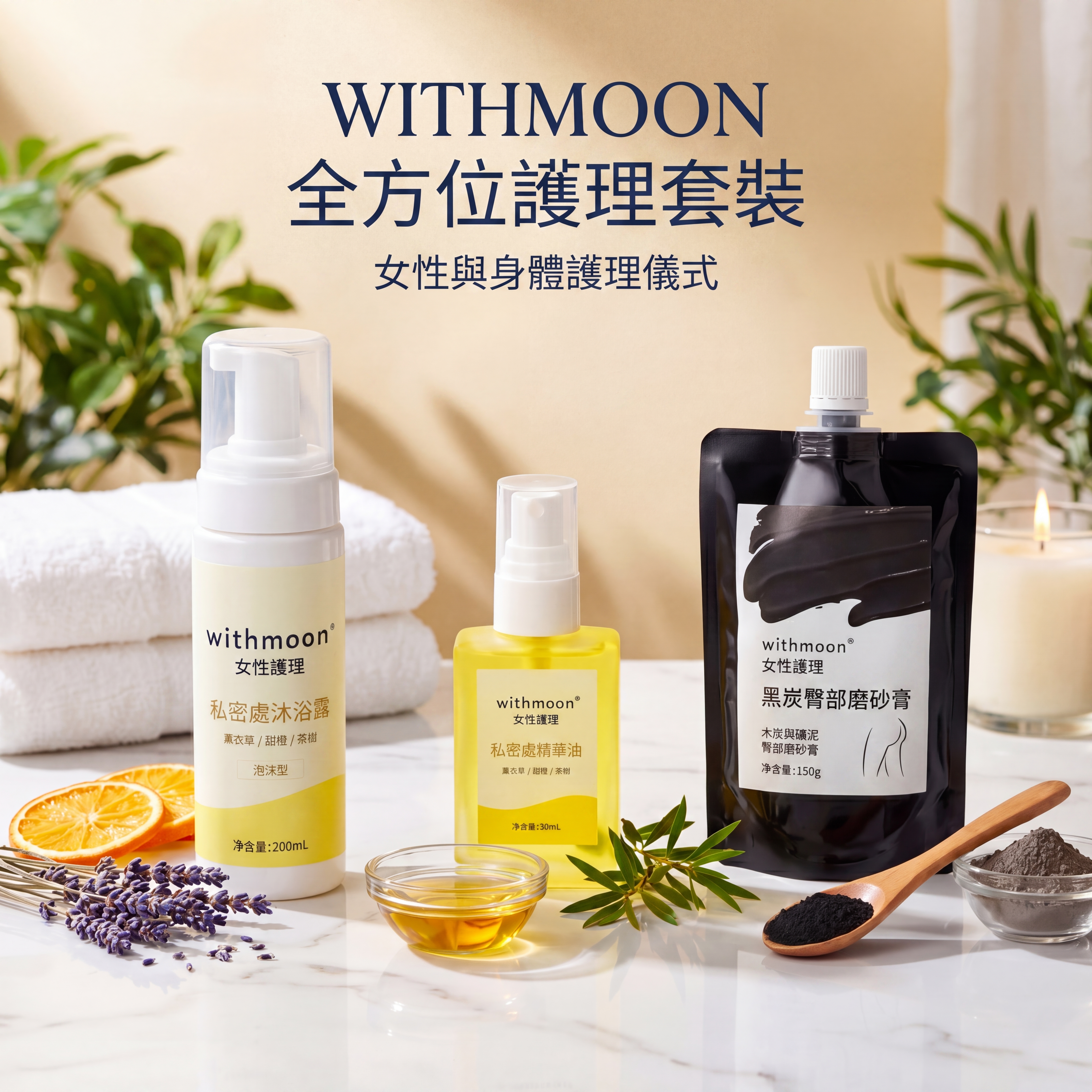 🌙Withmoon 女性私密護理3件套裝 日本製