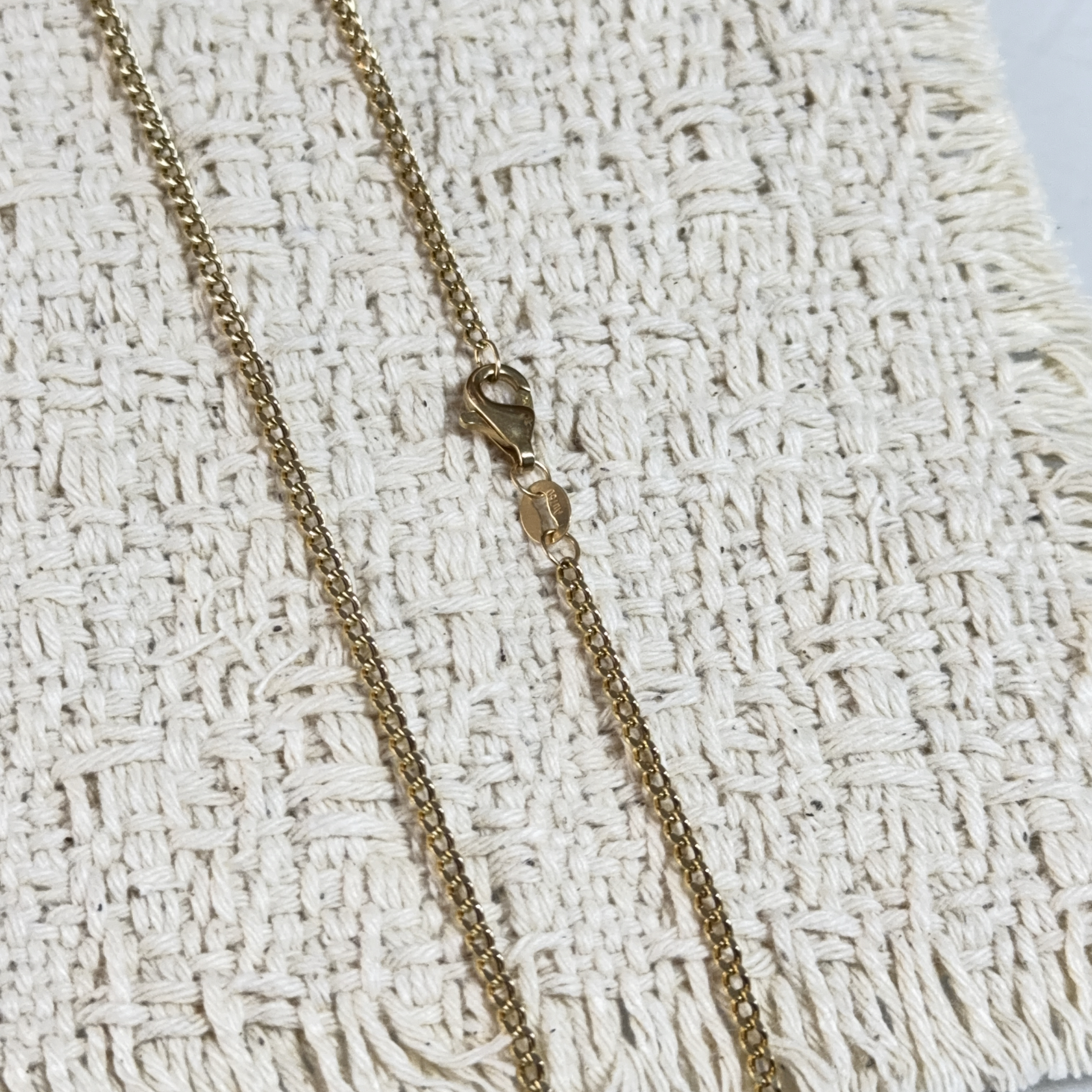 （AU750）18K黃金古巴項鏈（50cm）