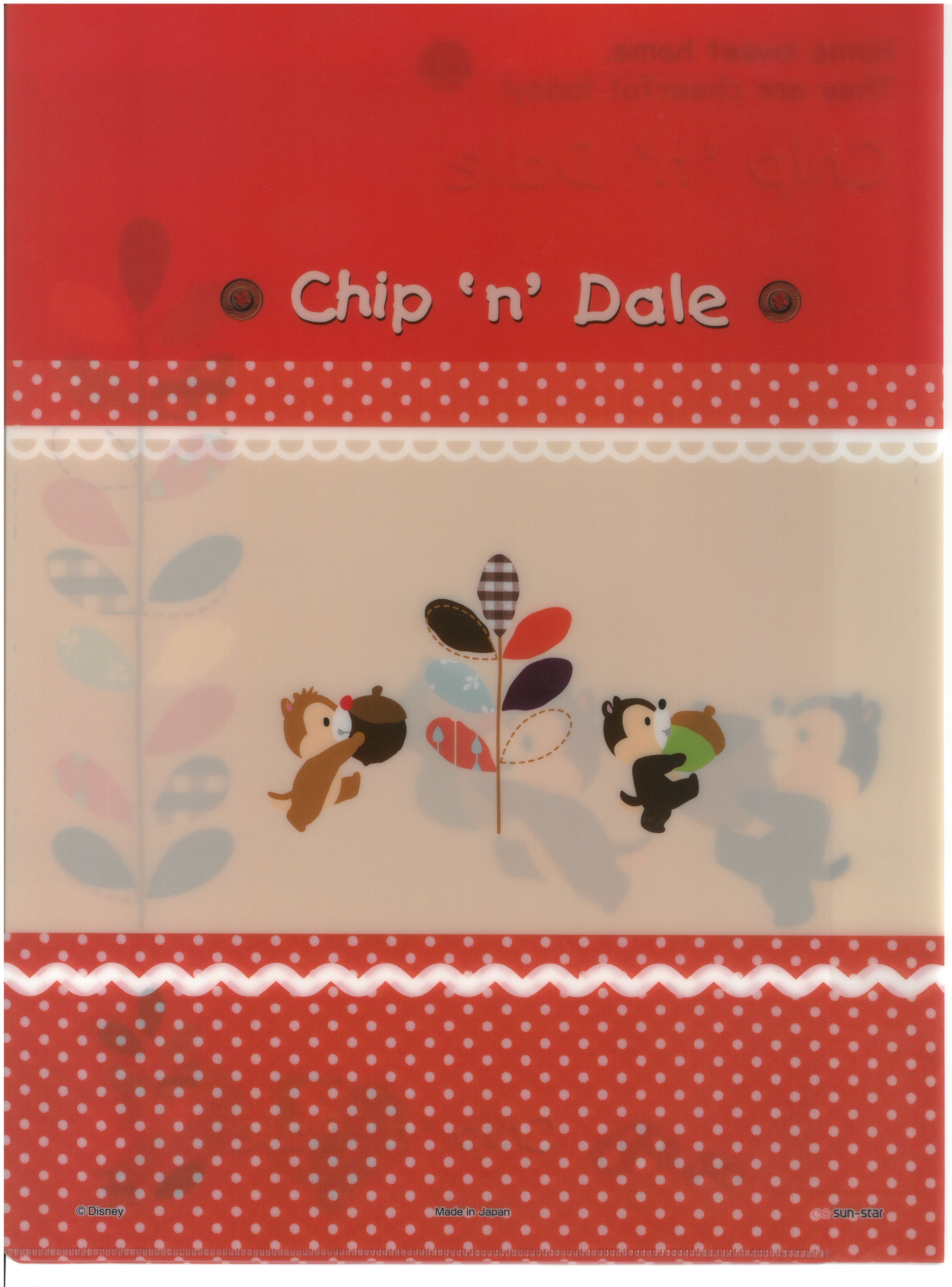 Chip n Dale 鋼牙鼠 A4雙開文件夾 (2129-787)