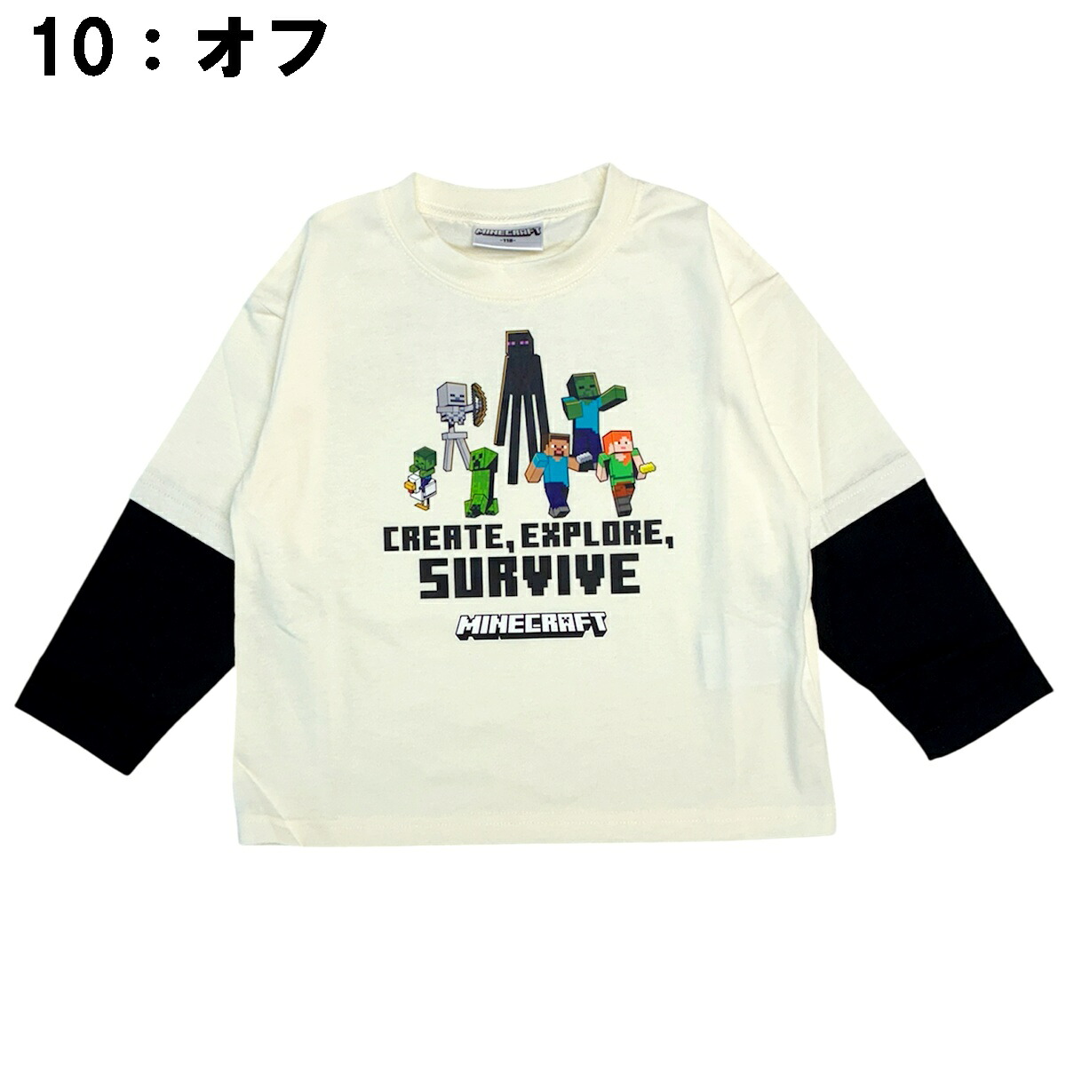 🆕【⭐訂購⭐】 🇯🇵日本直送 🌀#Minecraft 假2件長袖tee［2款選］🌀[PLHA-0107] [260930]