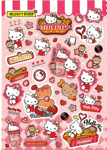 A4 貼紙-HELLO KITTY