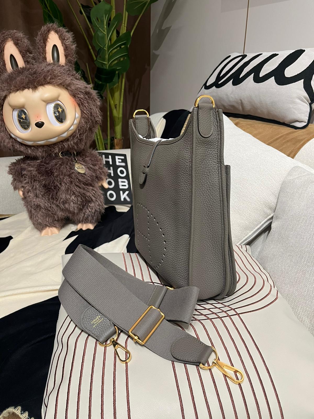 Hermes Evelyne 29 Stamp C 錫器灰etain 100%Authentic, 98%New ✅Dust bag