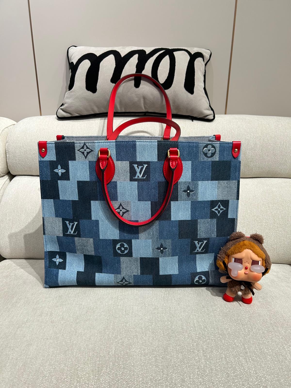Lv on the go gm M44992 拼牛仔限量版 100%Authentic,99%new ✅dust bag