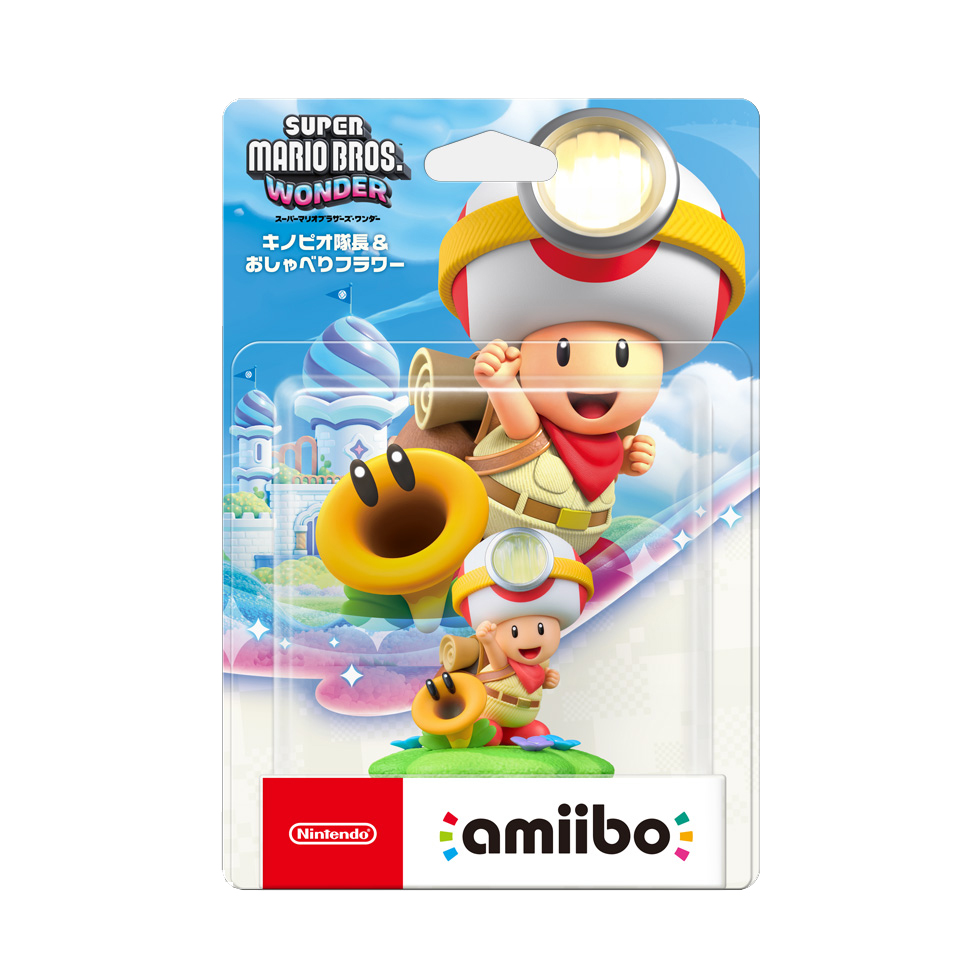 (預訂訂金 $100) (總價 $135) (行版) Nintendo Switch amiibo 奇諾比奧隊長 & 閒聊花花 (超級瑪利歐兄弟 驚奇) NS (Captain Toad & Talking Flower)