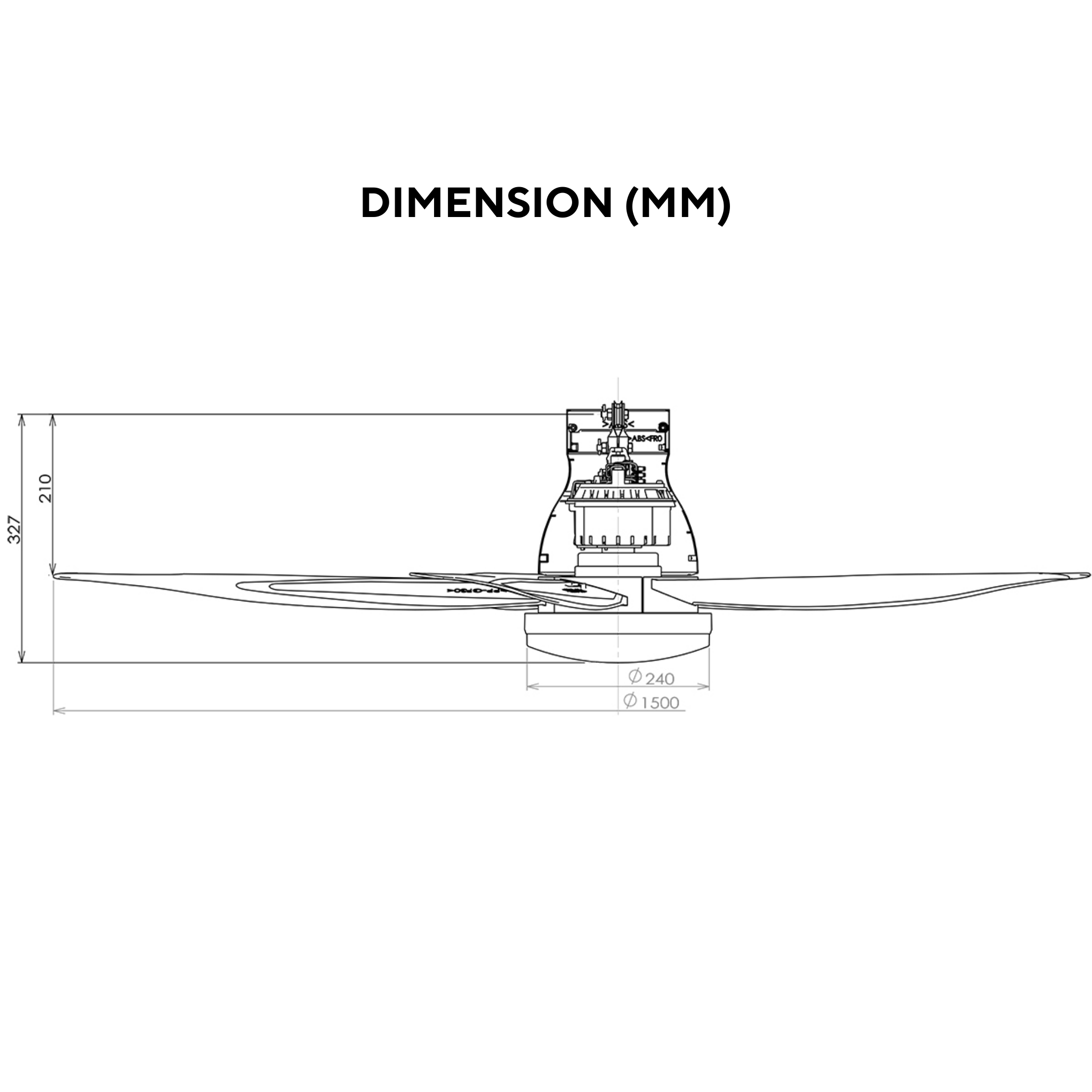 KDK 60" Ceiling Fan LED DC Motor Short Pipe (K15UW-QEY)