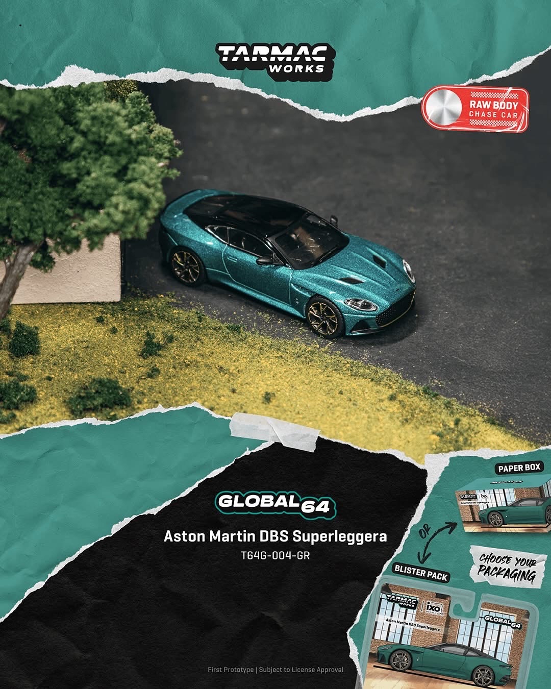 （預訂 Pre Order) Tarmac Works ( T64G-004-GR ) Aston Martin DBS Superleggera Green Metallic 