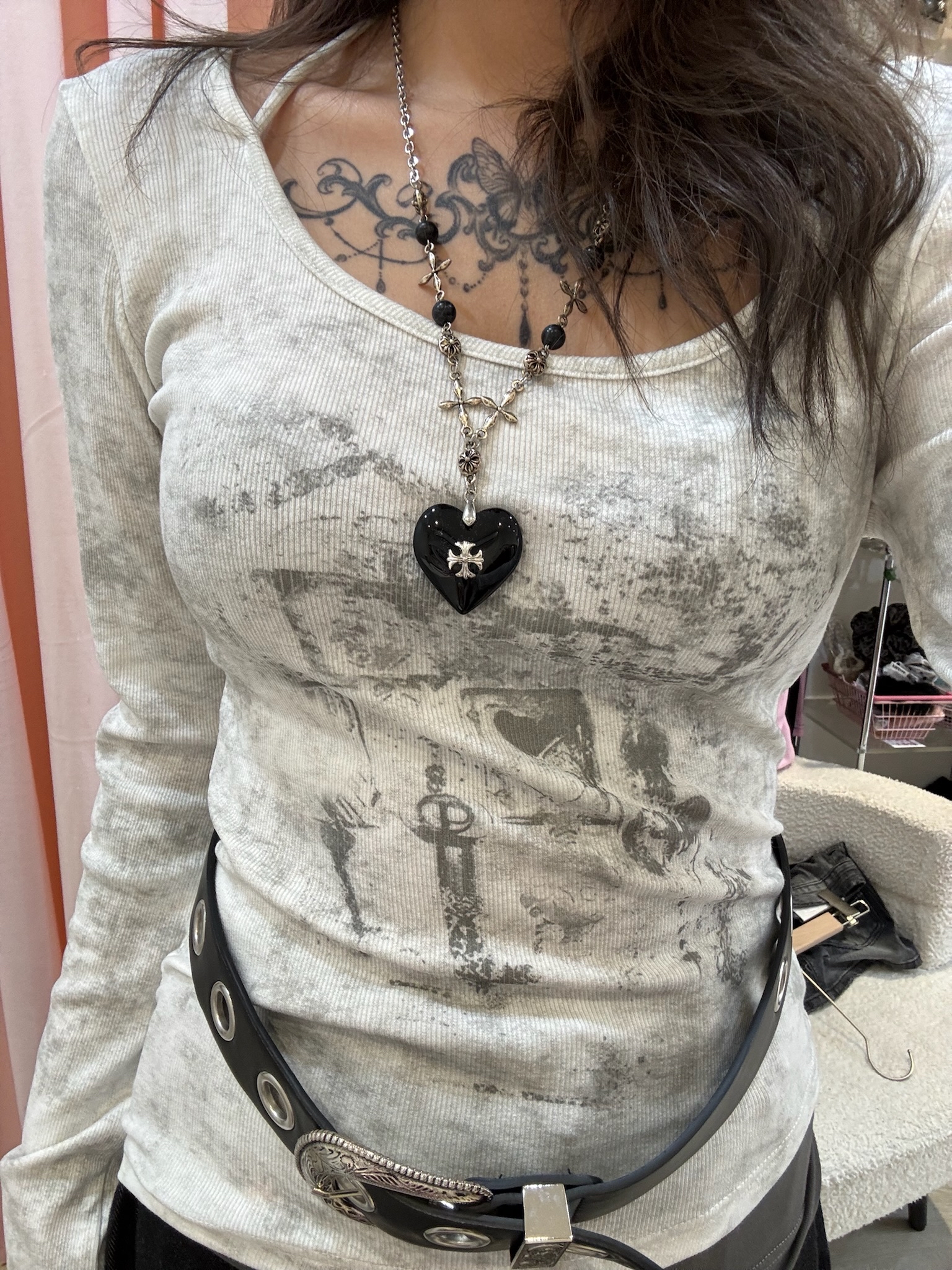 已售罄❌韓國扎染掛頸下擺不規則Top