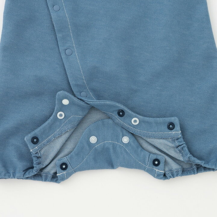 🇯🇵預訂 日本直送🇯🇵Petit Main x 好餓的毛毛蟲系列兩色刺繡條紋吊帶短袖連身服