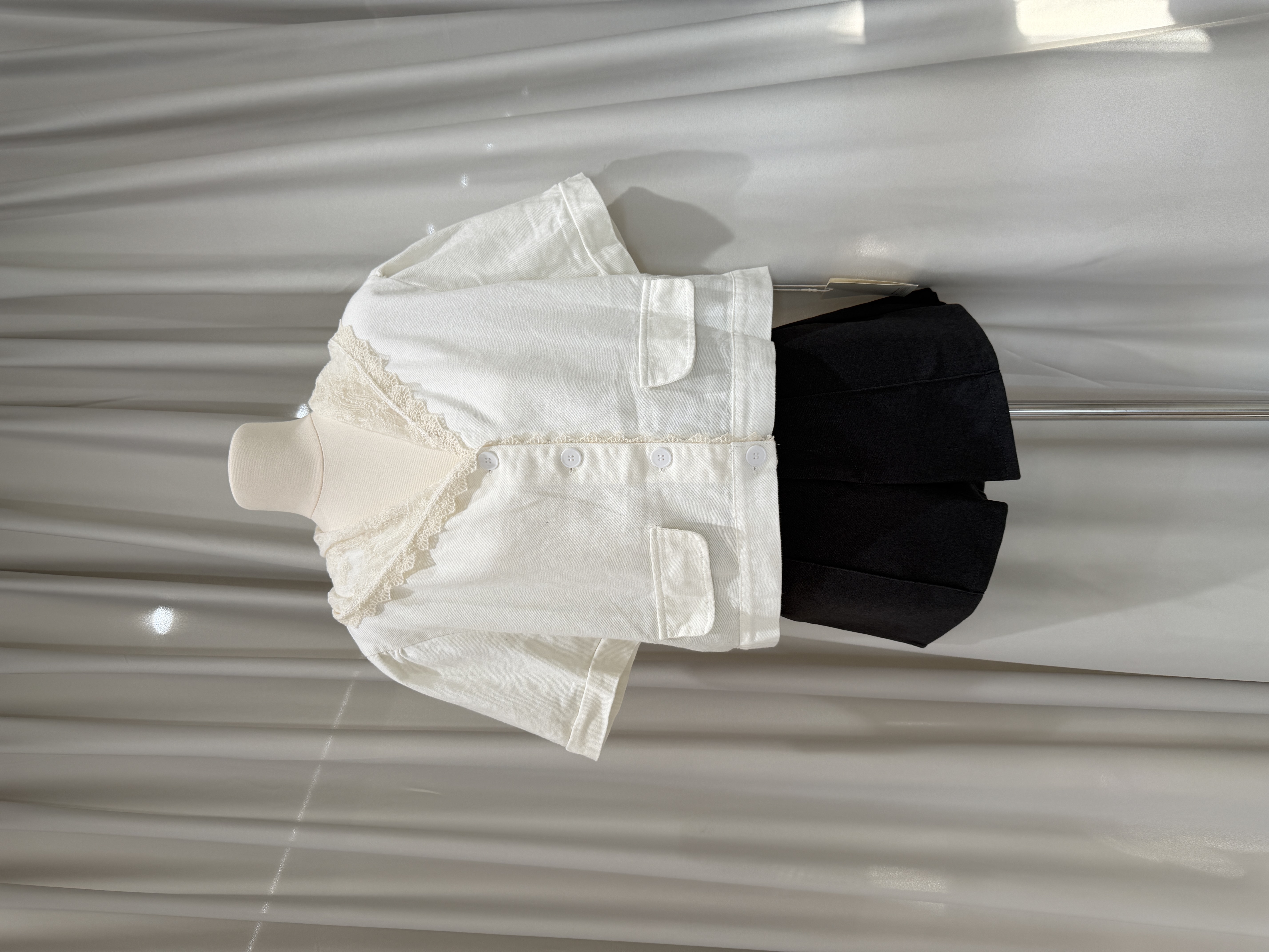 6557 时尚气质蕾丝牛仔外套