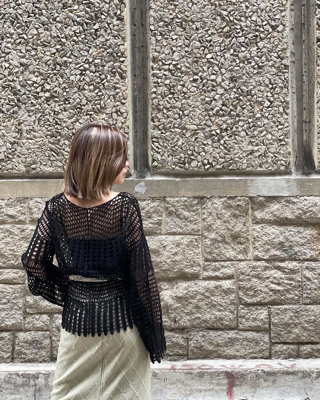 鏤空Lace上衣配小背心