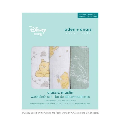 Disney Baby aden+anais Winnie the Pooh小熊維尼洗面毛巾 - 042260062
