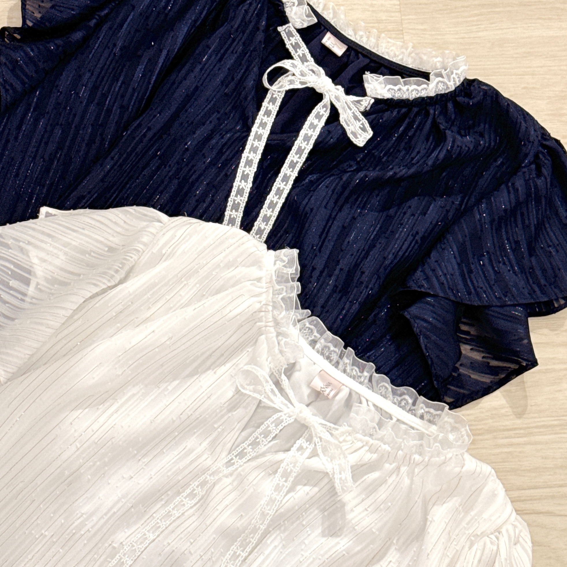 #HANNA-made# Aurelia Lurex Ruffle blouse