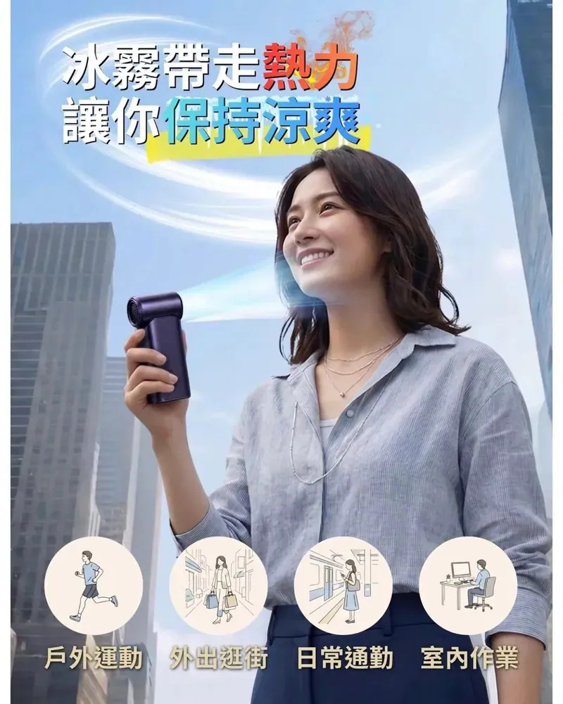 Aecooly 氣動冰霧高速風扇「噴噴風扇」【9/6 截單，預計 :9月中至尾發貨】