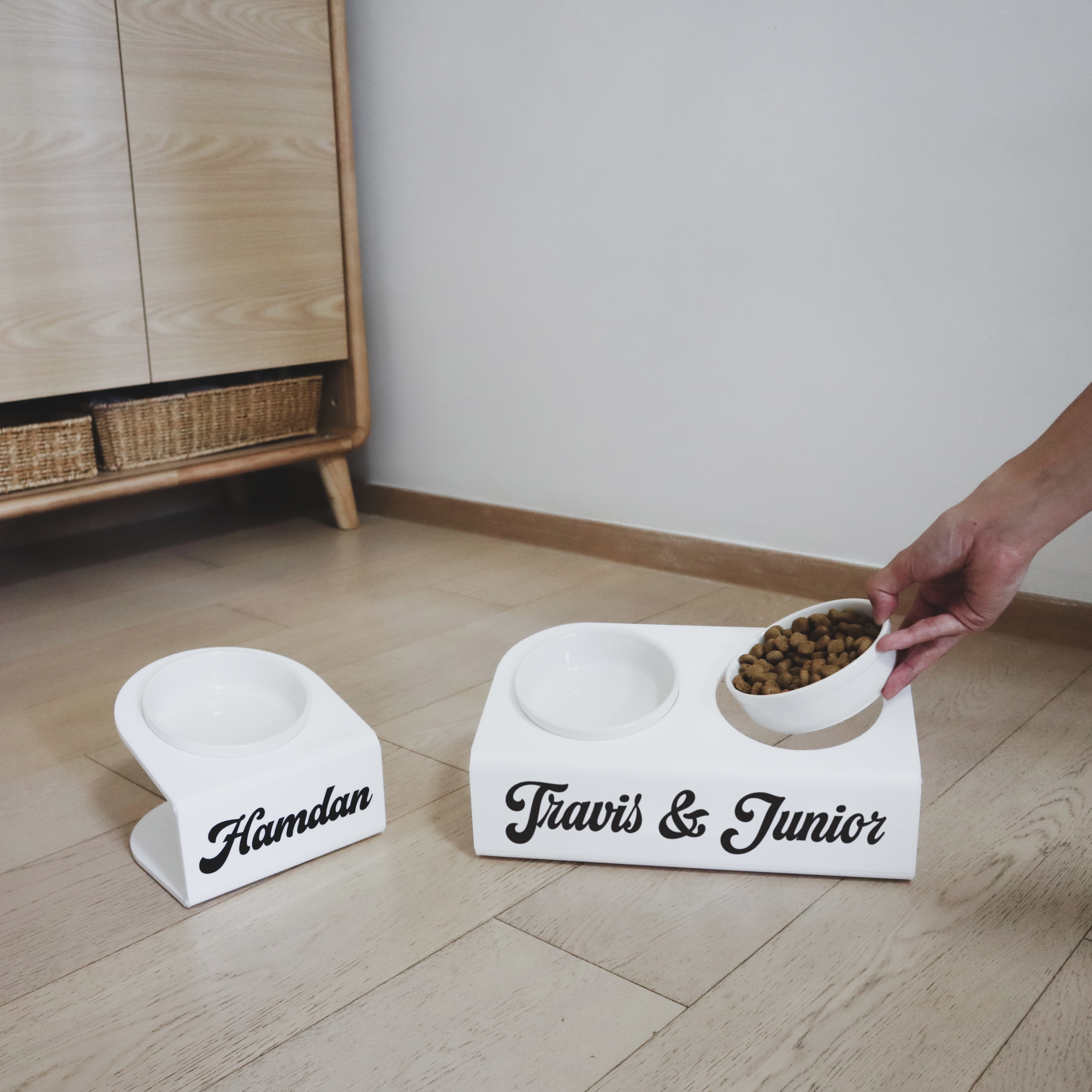 【客製寵物碗架 1.0  - 貓及小型寵物】