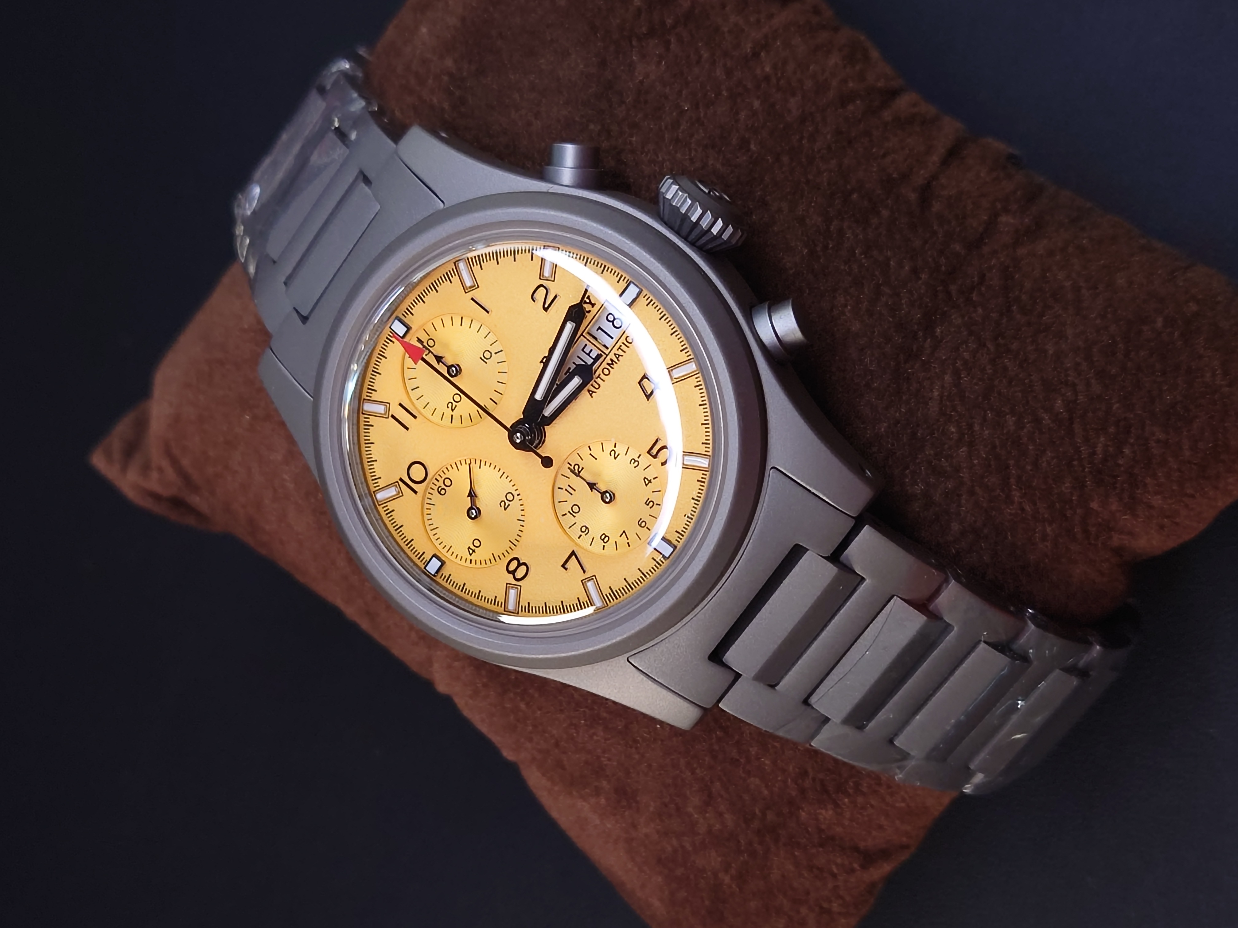 Boderry Landmaster Titanium Chronograph Automatic -  BD-A18T-05B Yellow