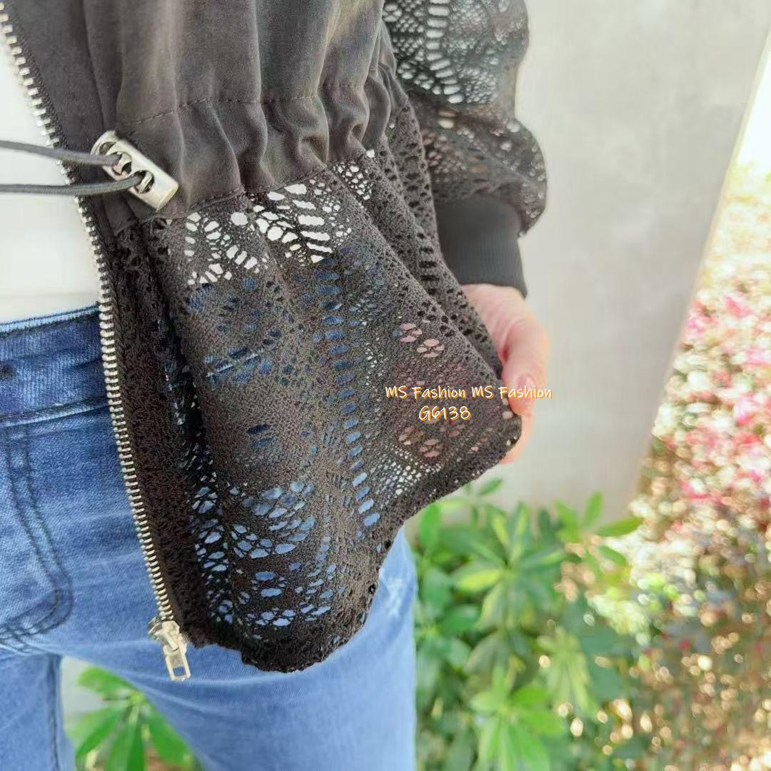 G6138 韓國🇰🇷拼lace薄外套