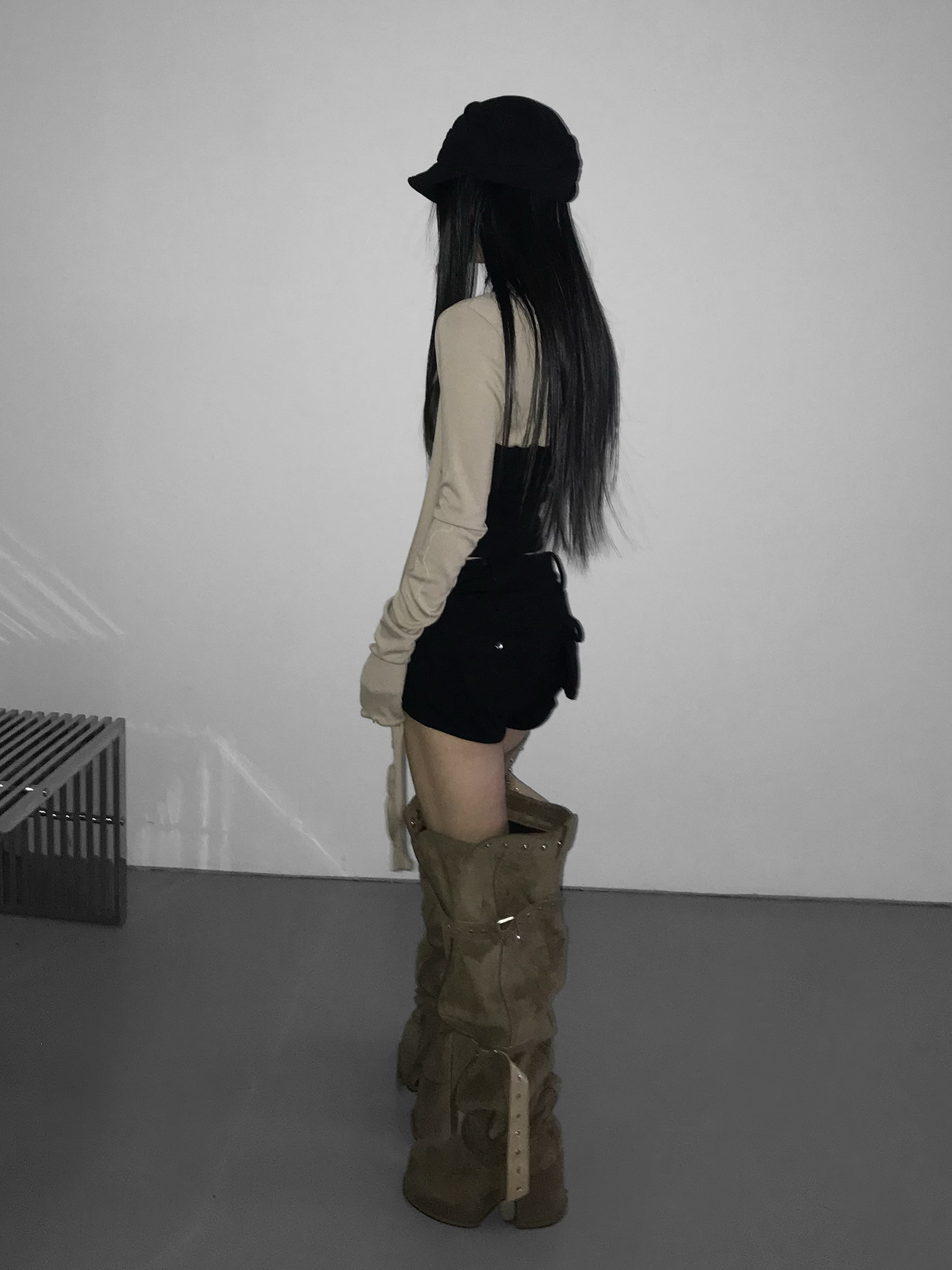 Asymmetrical Grommet Crop Bolero