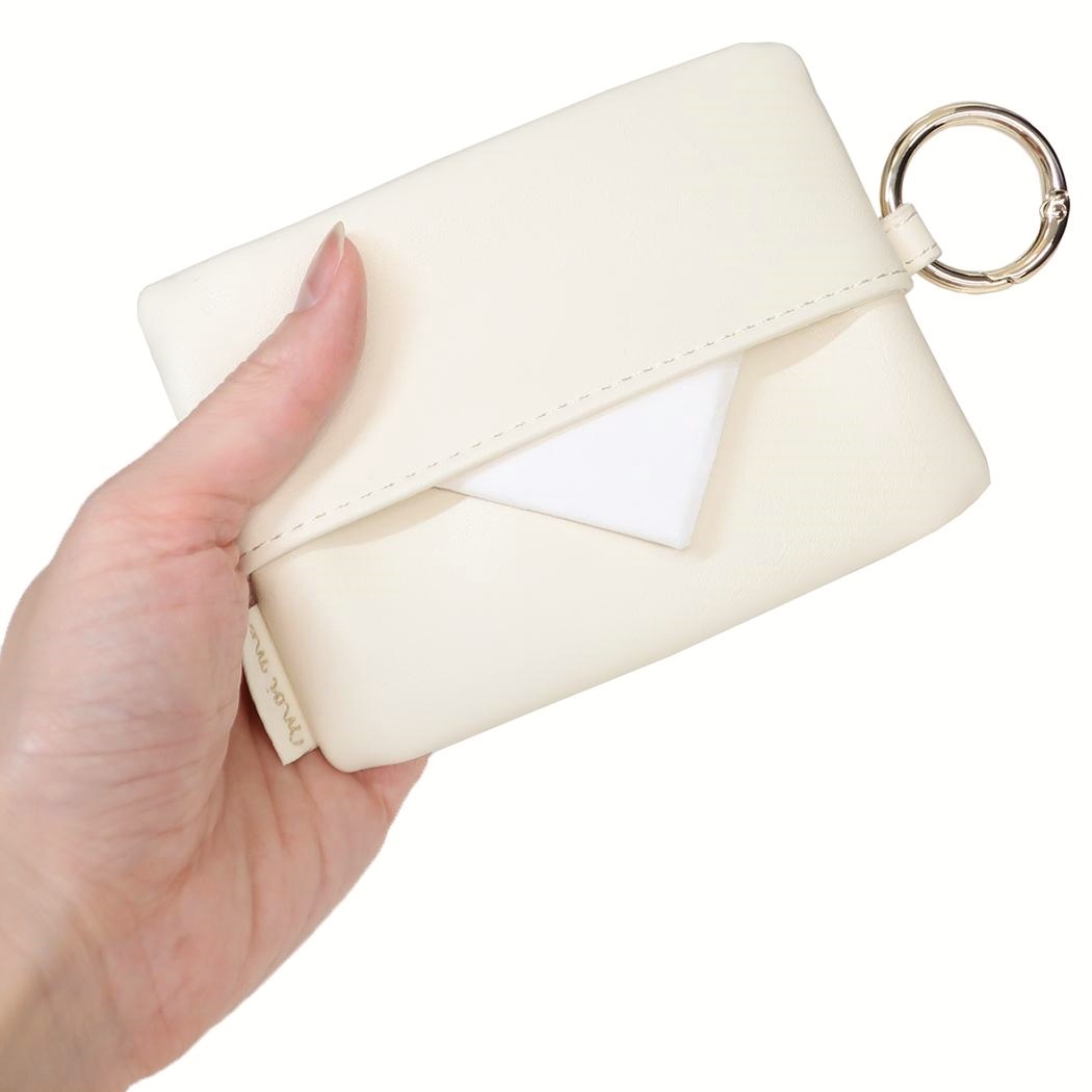 現貨｜日本 Q-LiA 北海道雪之妖精 銀喉長尾山雀 刺繡 網袋小袋 / 紙巾袋 (09562)