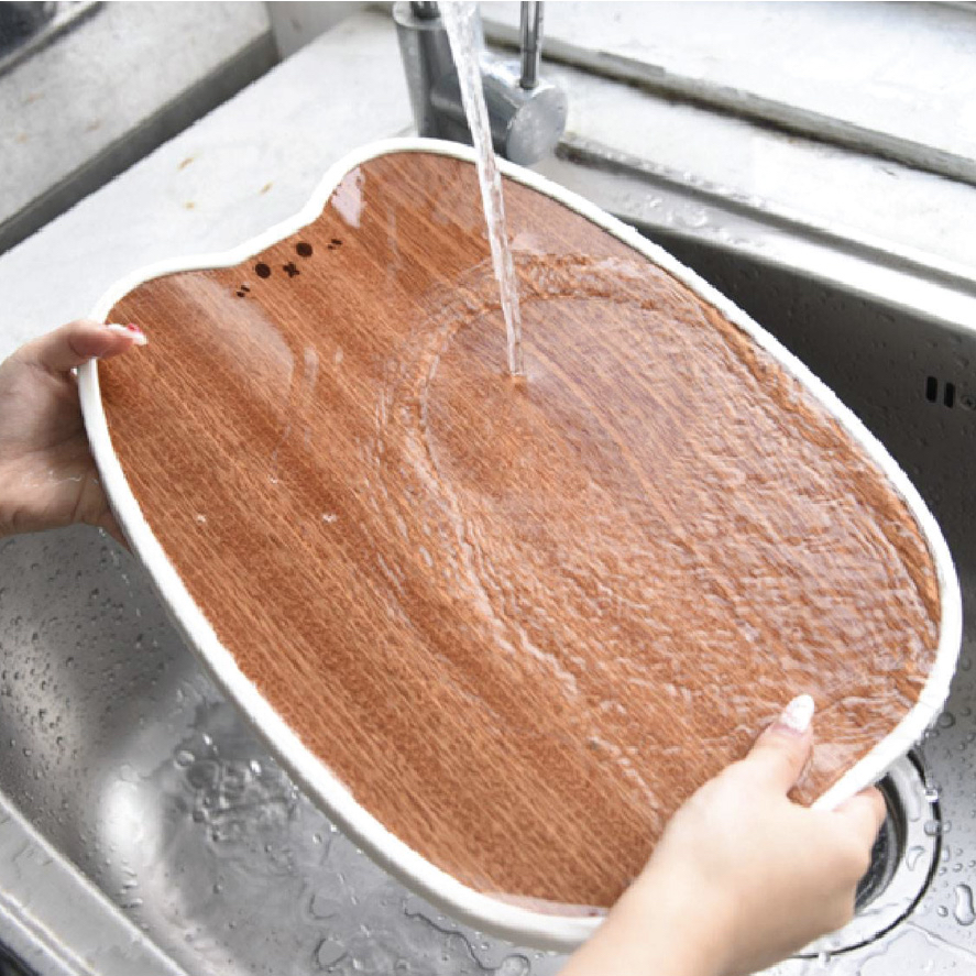 可愛貓耳烏檀木砧板