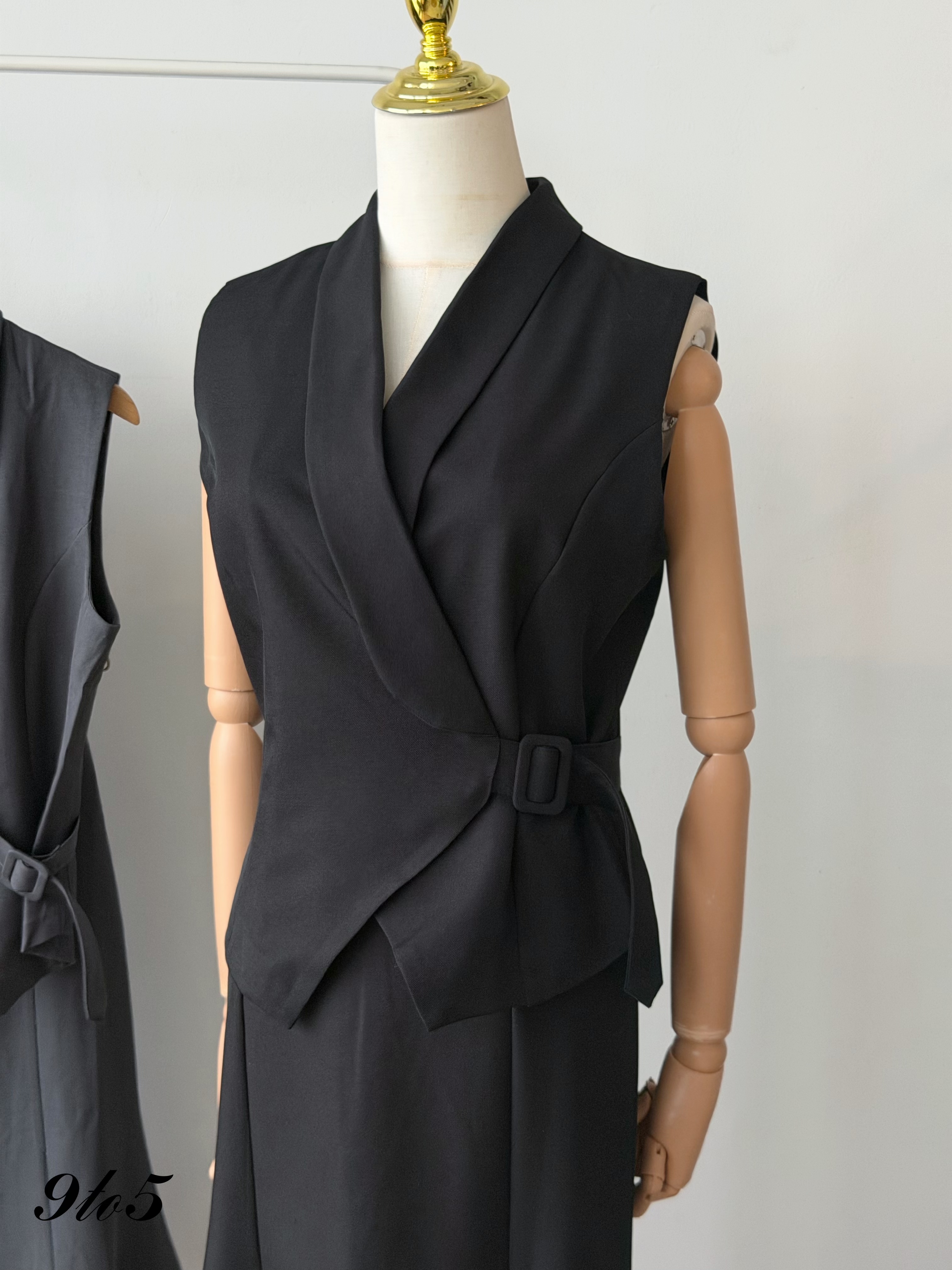 D2376 Tie-waist Vest with Mermaid Skirt Set - 3 Colors