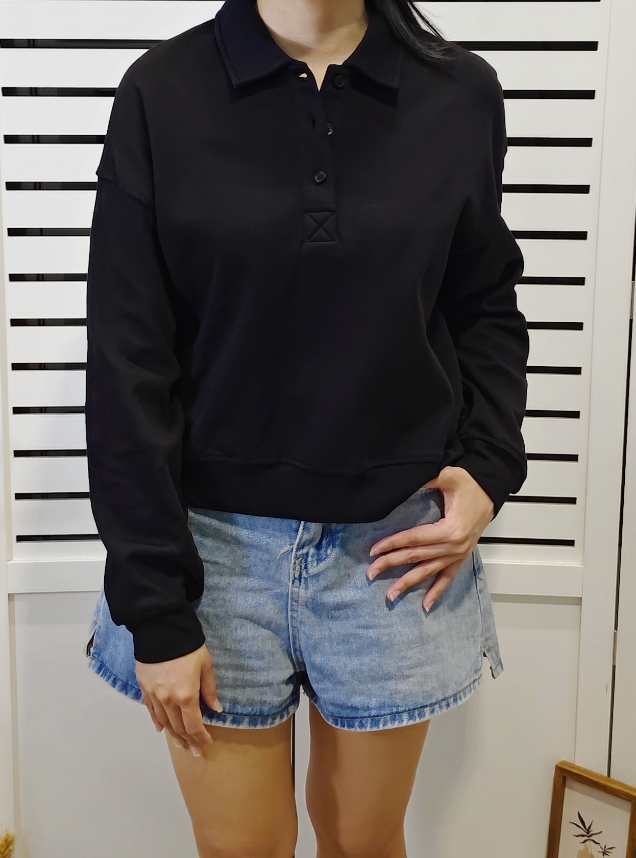 A25003 Long Sleeve Cotton Polo Tee