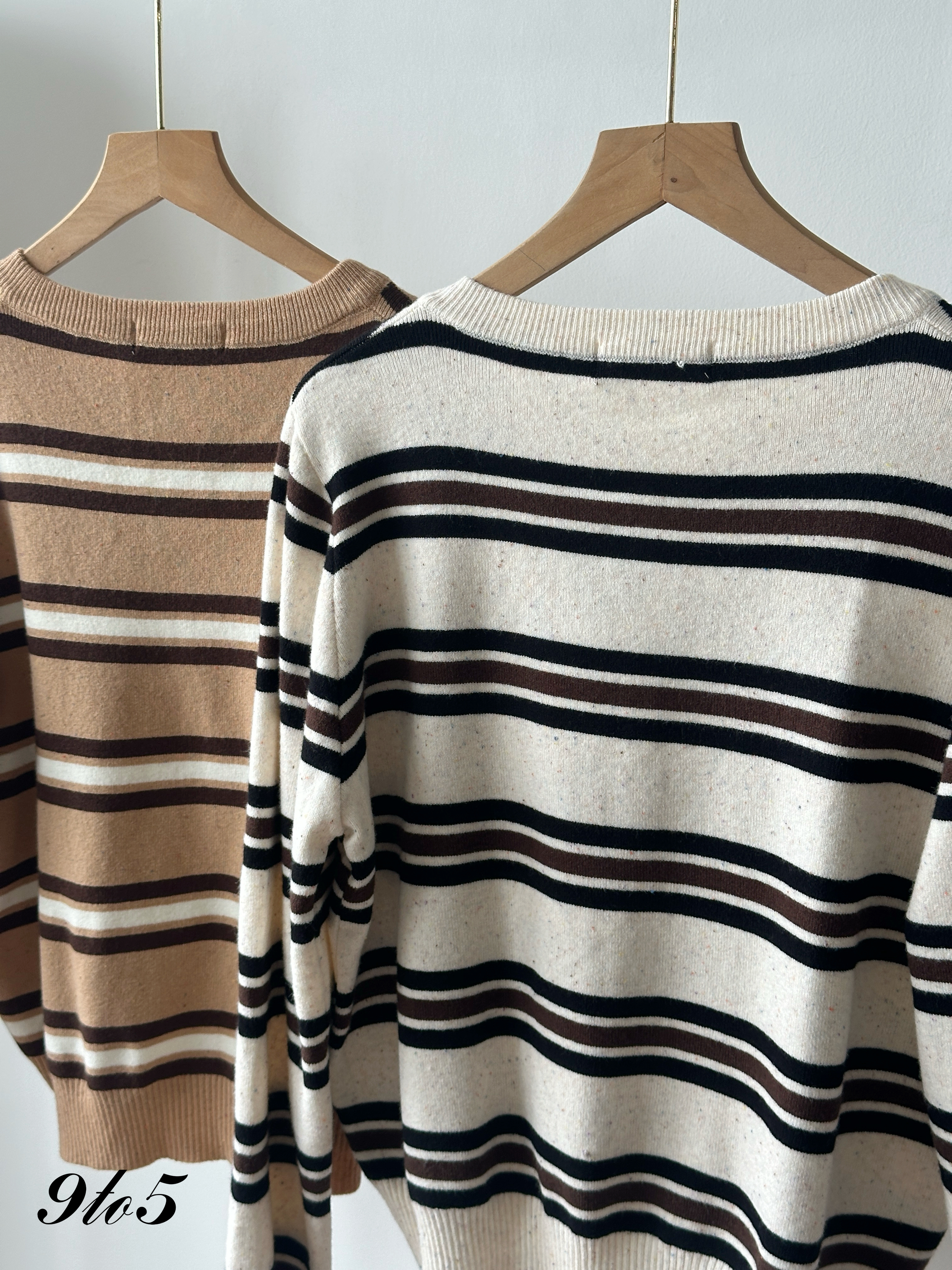 T4374 Stripe Knit Cardigan - 4 Colors 