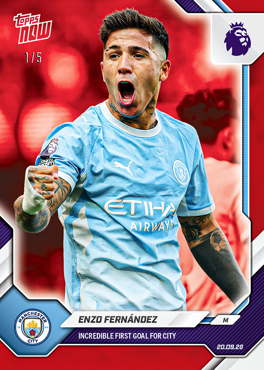 Enzo Fernández - 2026-27 Premier League Topps NOW #37 曼城首個入球紀念卡【團購】