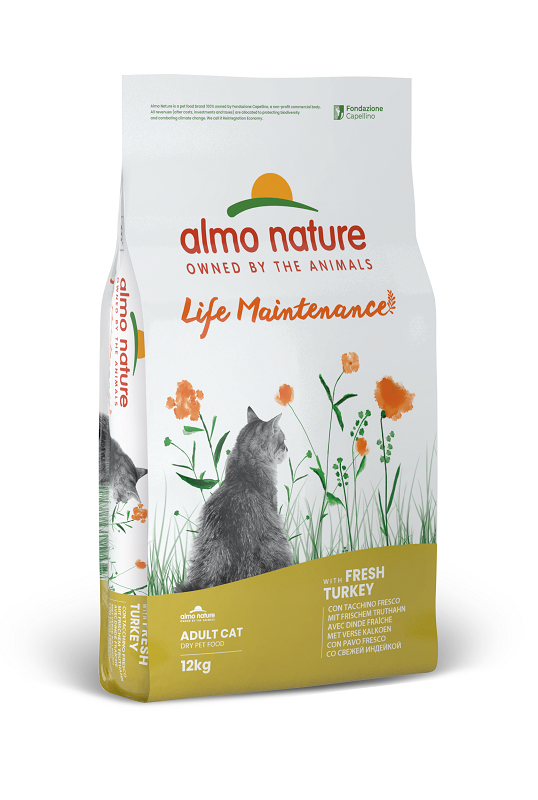 Almo Nature – Life Maintenance系列 新鮮火雞肉 成貓乾糧 12kg