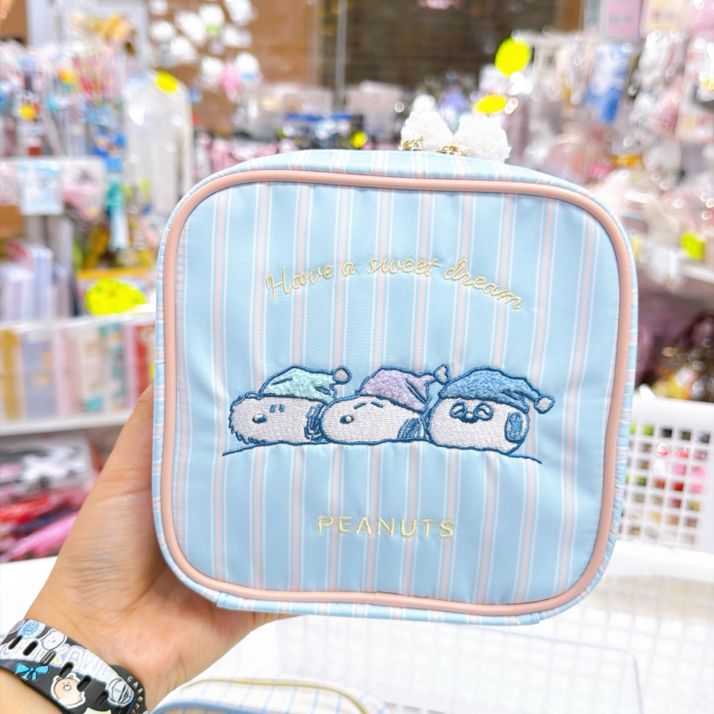 日本直送Snoopy Olaf新款瞓覺系列 正方形化妝包
