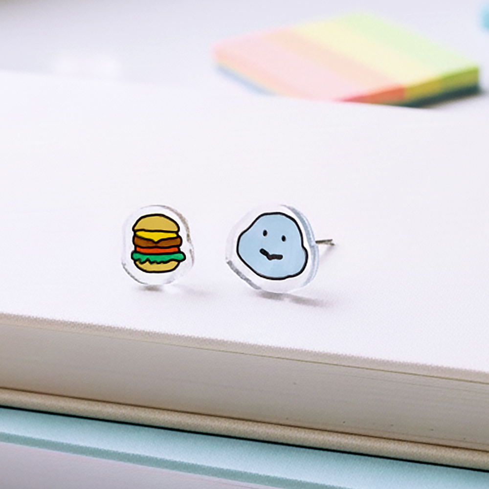 【台灣7-11 預購】JOGUMAN 壓克力耳環（STEGO款）