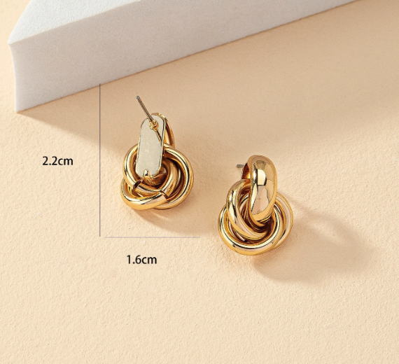 Twist Link Knot Earrings