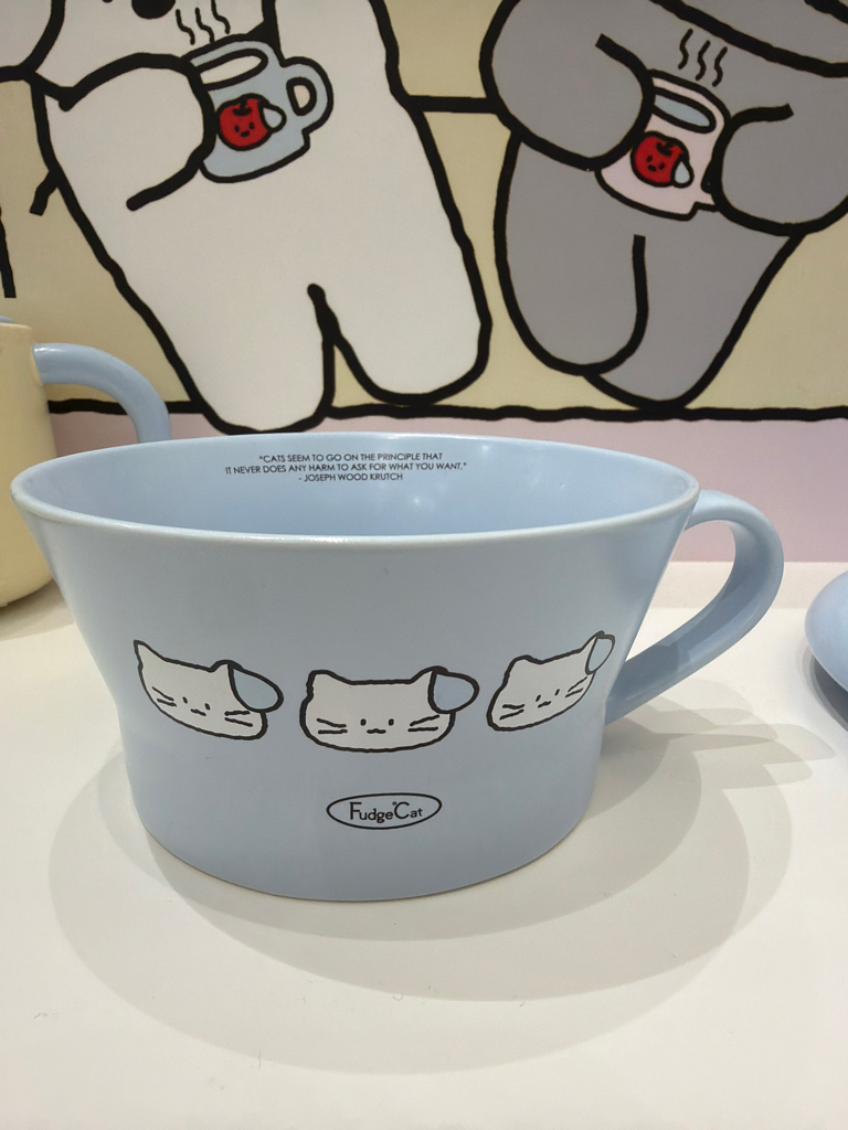 Fudge Cat Plate & Bowl