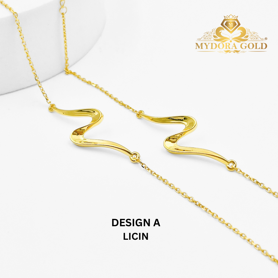 MYDORA Rantai Tangan Sauh Fesyen + Ombak Rindu SERIES l EMAS 916/22K