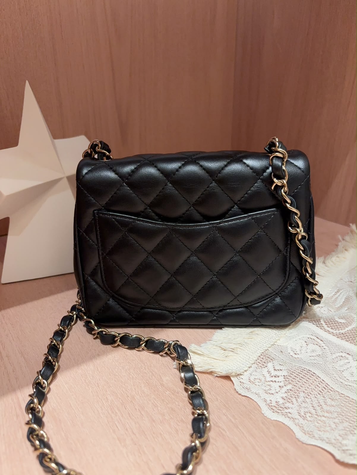 CHANEL mini flap classic flap 17cm Gold CF17 A35200 ,100%Authentic,98%new ✅晶片✅塵袋✅盒 
