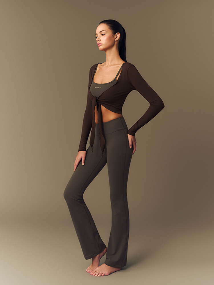 【韓系露鎖骨綁帶Cardigan】預購_Soft Touch Wrap Cardigan by Grandeline