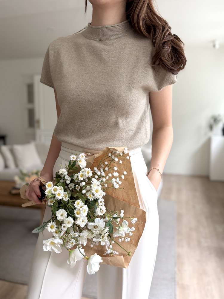 Daily Angora Knitted Top (Mocha)