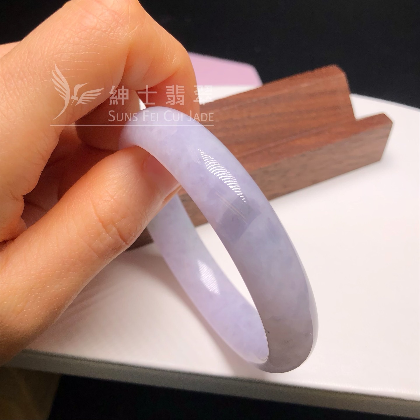 紫底芝麻花福鐲54.3mm