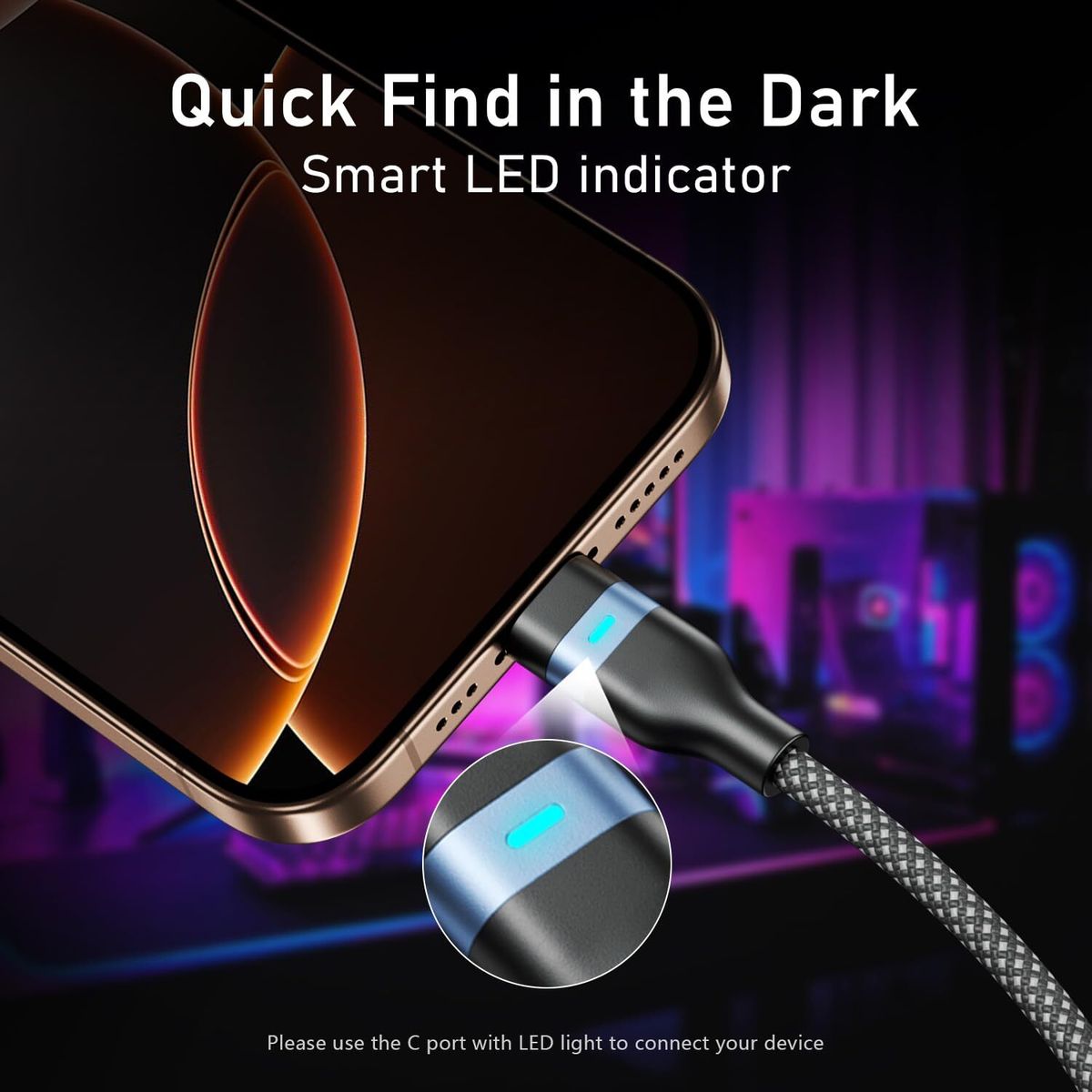 65W USB-C to USB-C 磁吸連接線 1米 (黑色) 磁吸線 充電線 快速充電線 傳輸線 電源線 強化纖維 [預計8月中出貨]